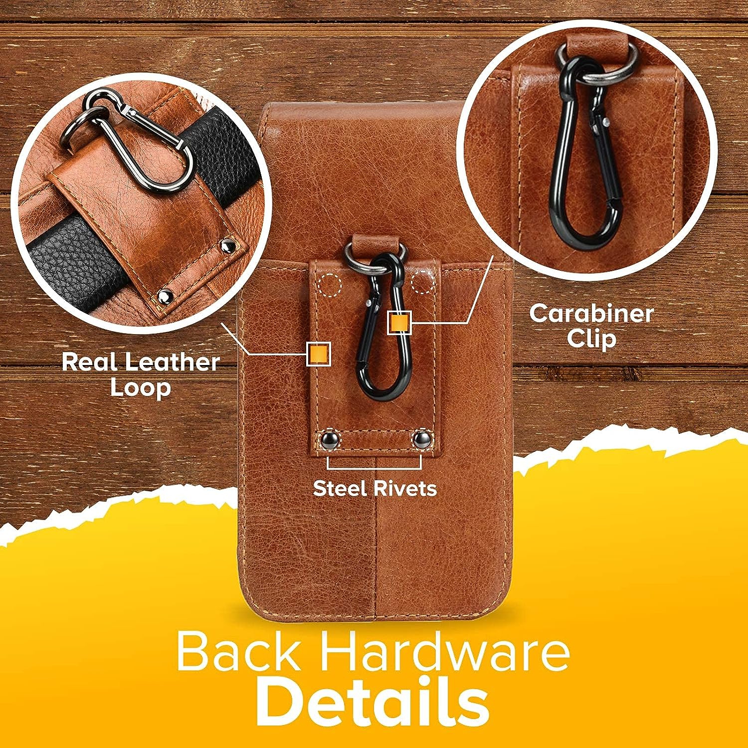 Genuine Leather Cell Phone Magnetic Case for iPhone 13 Pro Max 12 Pro Max Holster Case with Belt Clip Loop