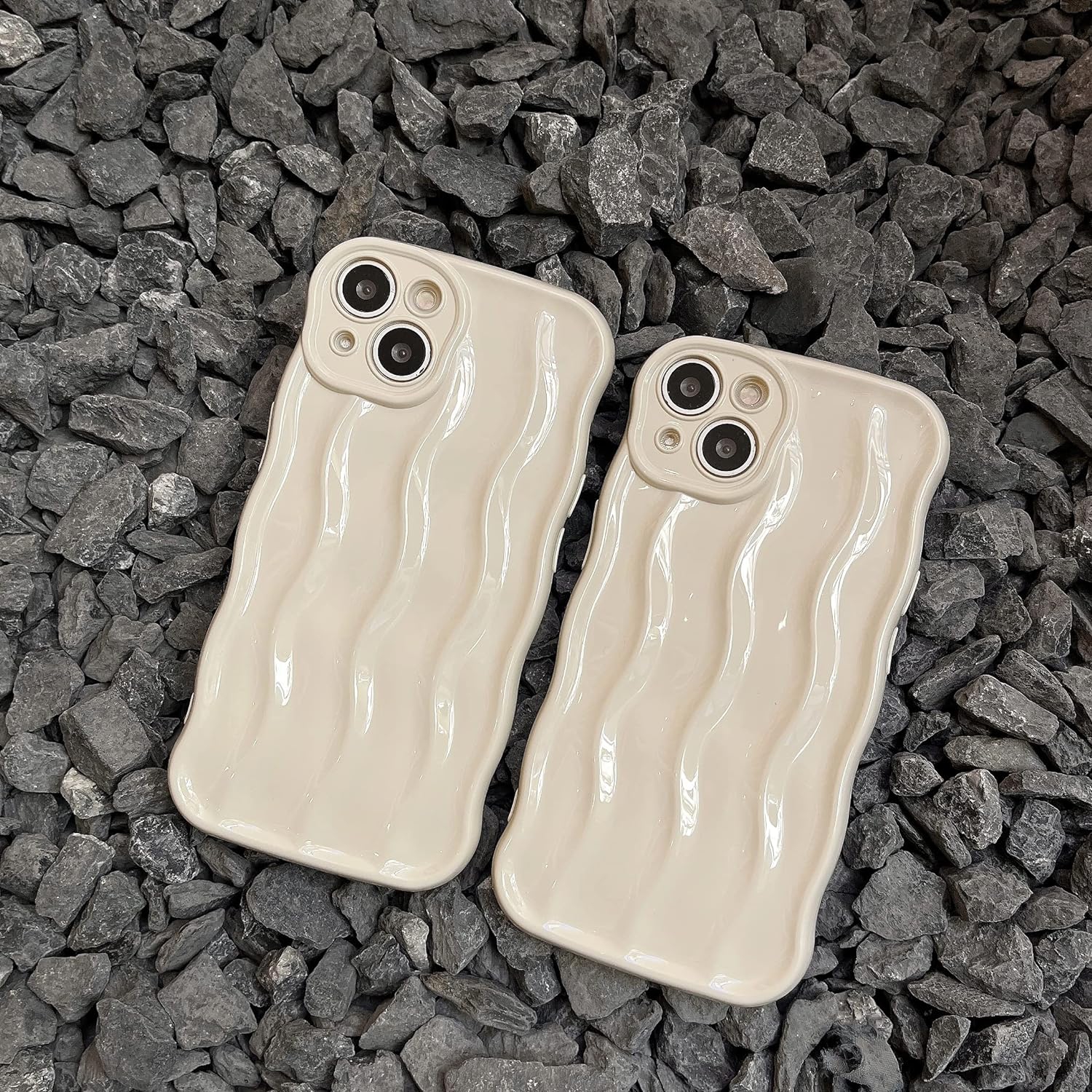 Designed for iPhone 11 Pro Max Case,Water Ripple Pattern Curly Wave Frame Soft Cute Phone Cover for Men Women