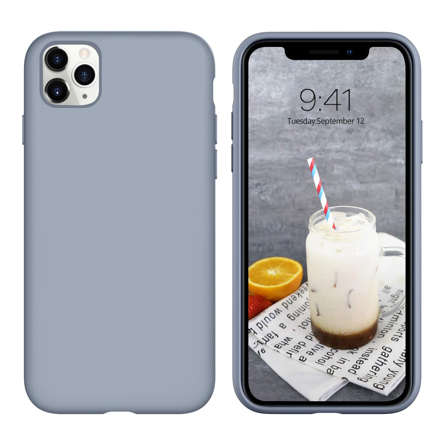 iPhone 11 Pro Max Case, Liquid Silicone Soft Gel Rubber Slim Cover with Microfiber Cloth Lining Cushion