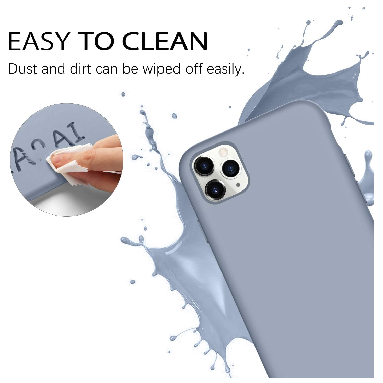 iPhone 11 Pro Max Case, Liquid Silicone Soft Gel Rubber Slim Cover with Microfiber Cloth Lining Cushion