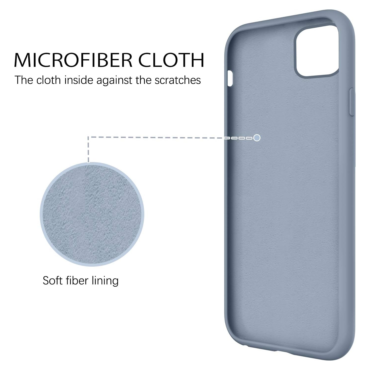 iPhone 11 Pro Max Case, Liquid Silicone Soft Gel Rubber Slim Cover with Microfiber Cloth Lining Cushion