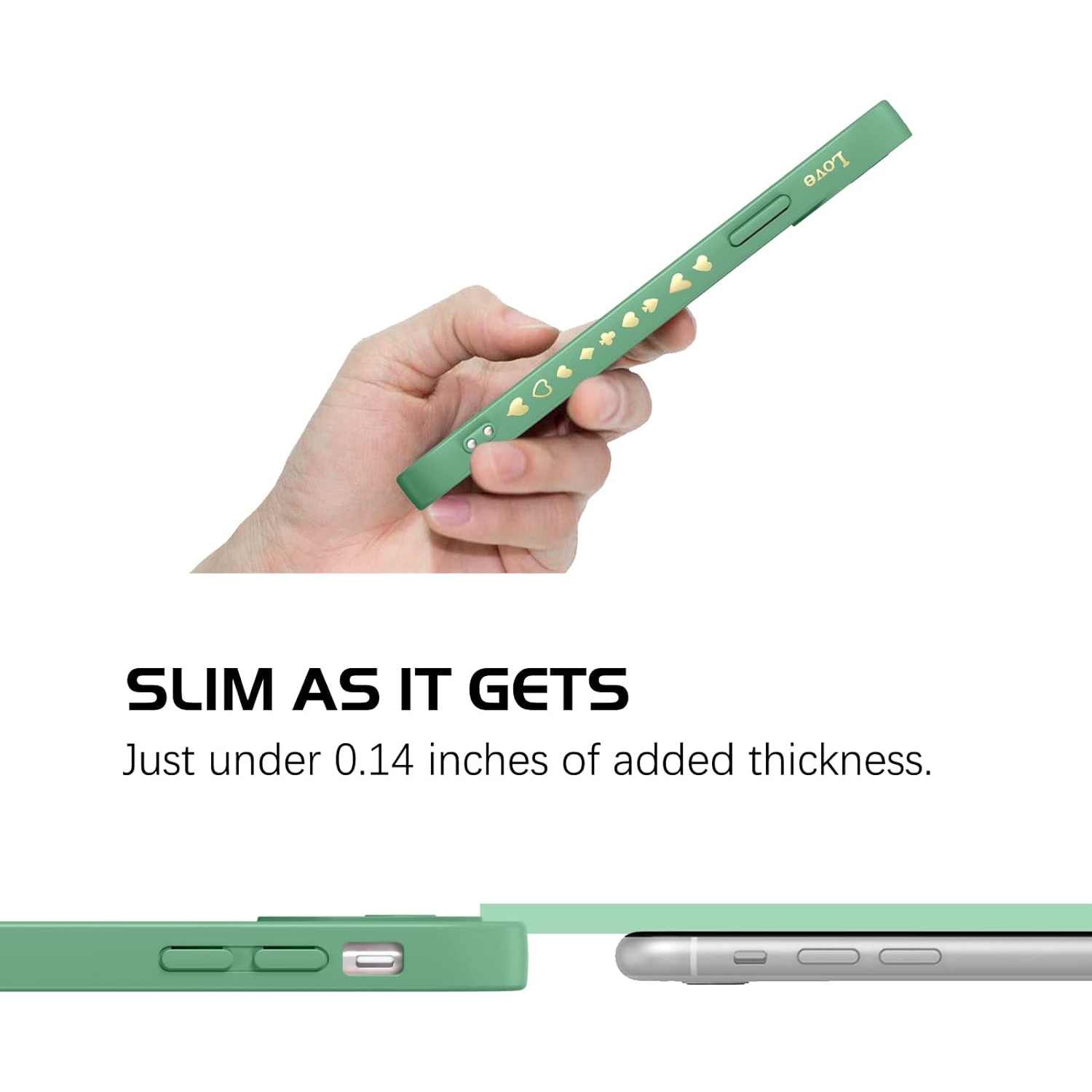 iPhone XR Case, iPhone XR Phone Case Cute Plated Love Heart Cover for Women Girls Slim Thin Lightweight