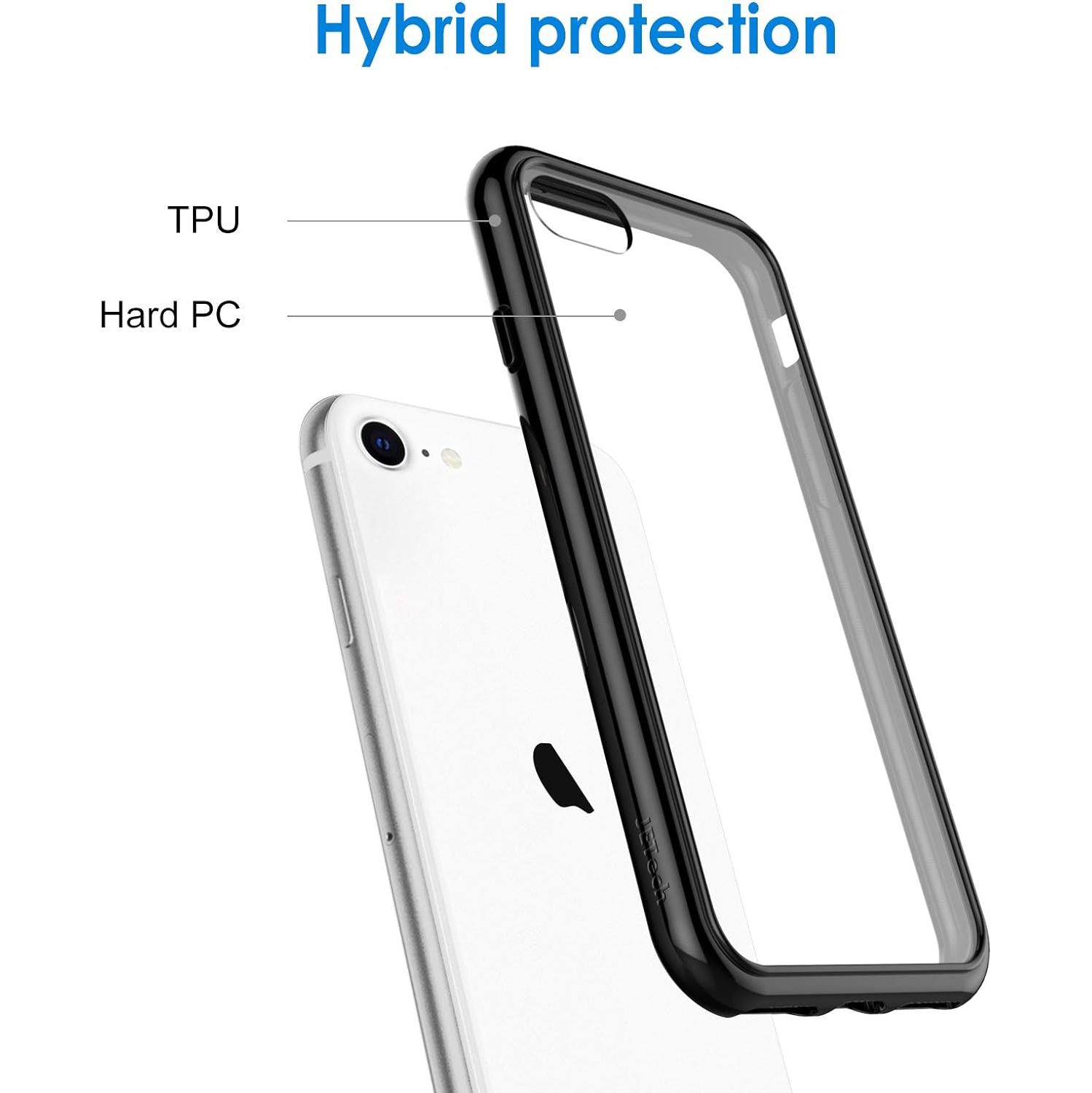 Case for iPhone SE 3/2, iPhone 8 and iPhone 7, 4.7-Inch, Shockproof Bumper Cover,