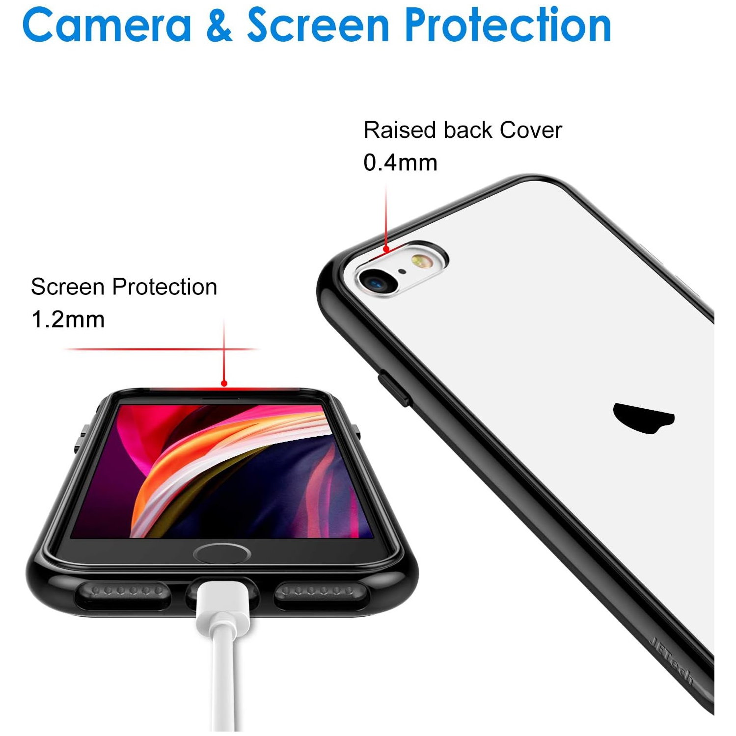 Case for iPhone SE 3/2, iPhone 8 and iPhone 7, 4.7-Inch, Shockproof Bumper Cover,