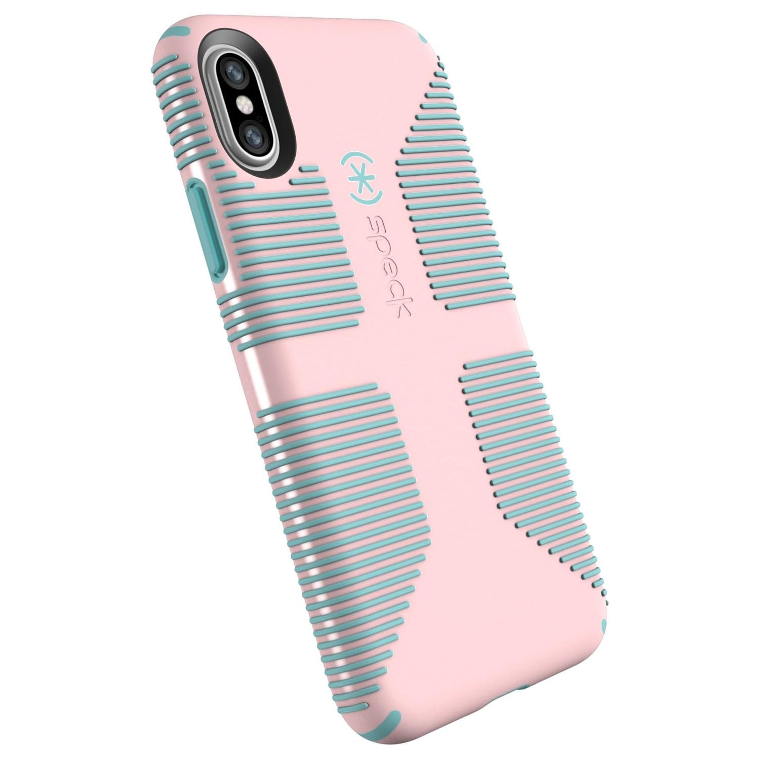 Products CandyShell Grip Cell Phone Case for iPhone XS/iPhone X - Quartz Pink/River Blue