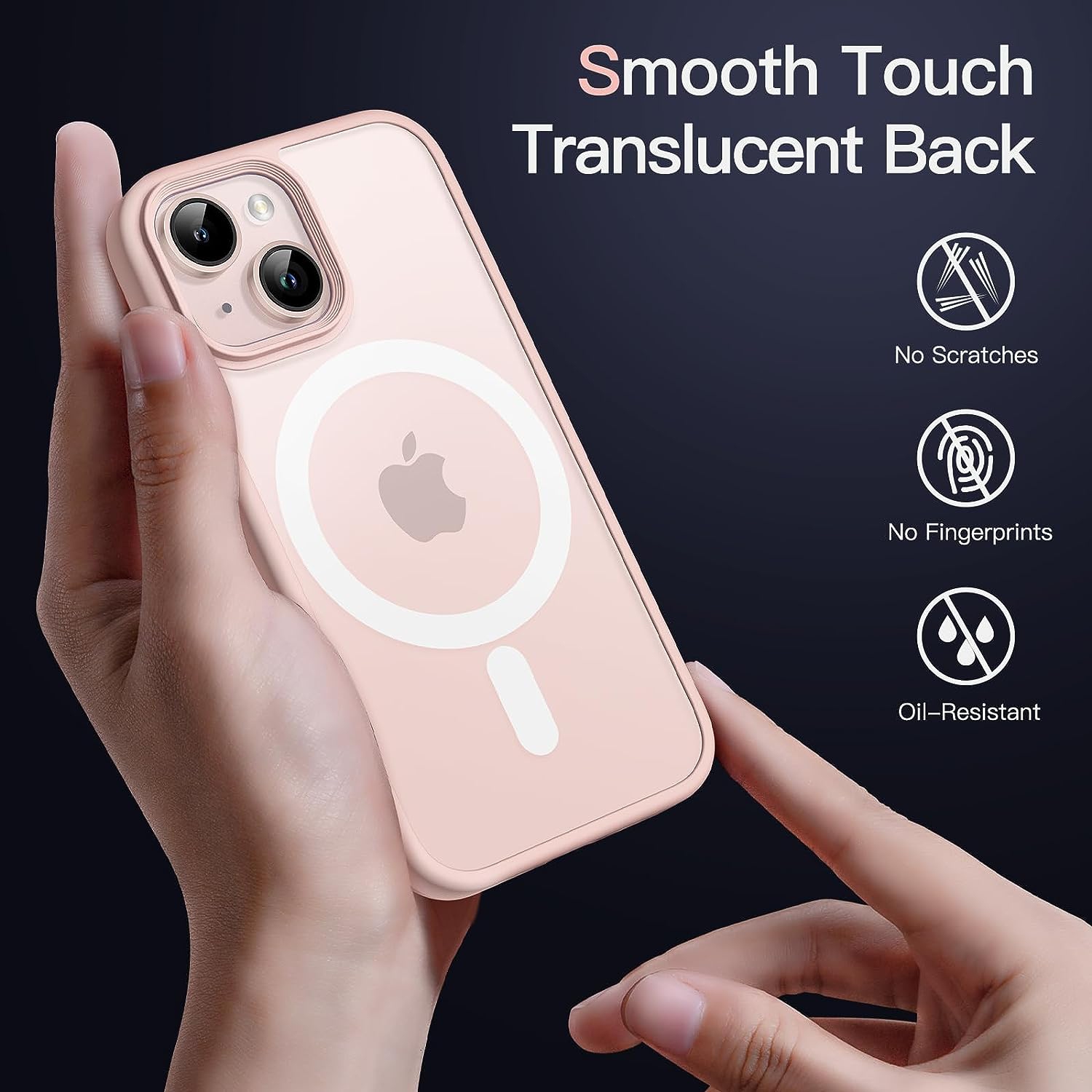 Magnetic Case for iPhone 13 Mini 5.4-Inch Compatible with MagSafe, Translucent Matte Back Slim Shockproof Phone
