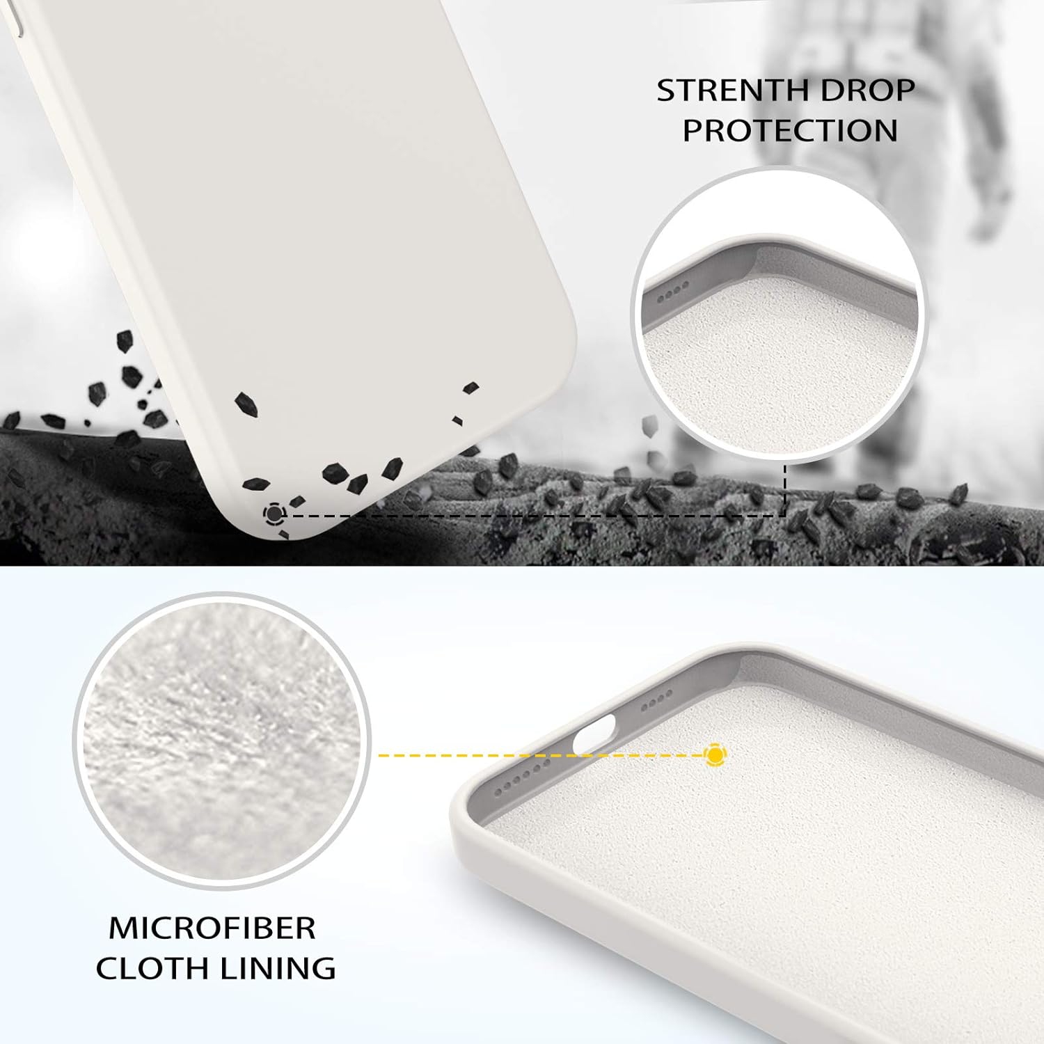 iPhone 12 Pro Max Case, Liquid Silicone Soft Gel Rubber Slim Cover with Microfiber Cloth Lining Cushion