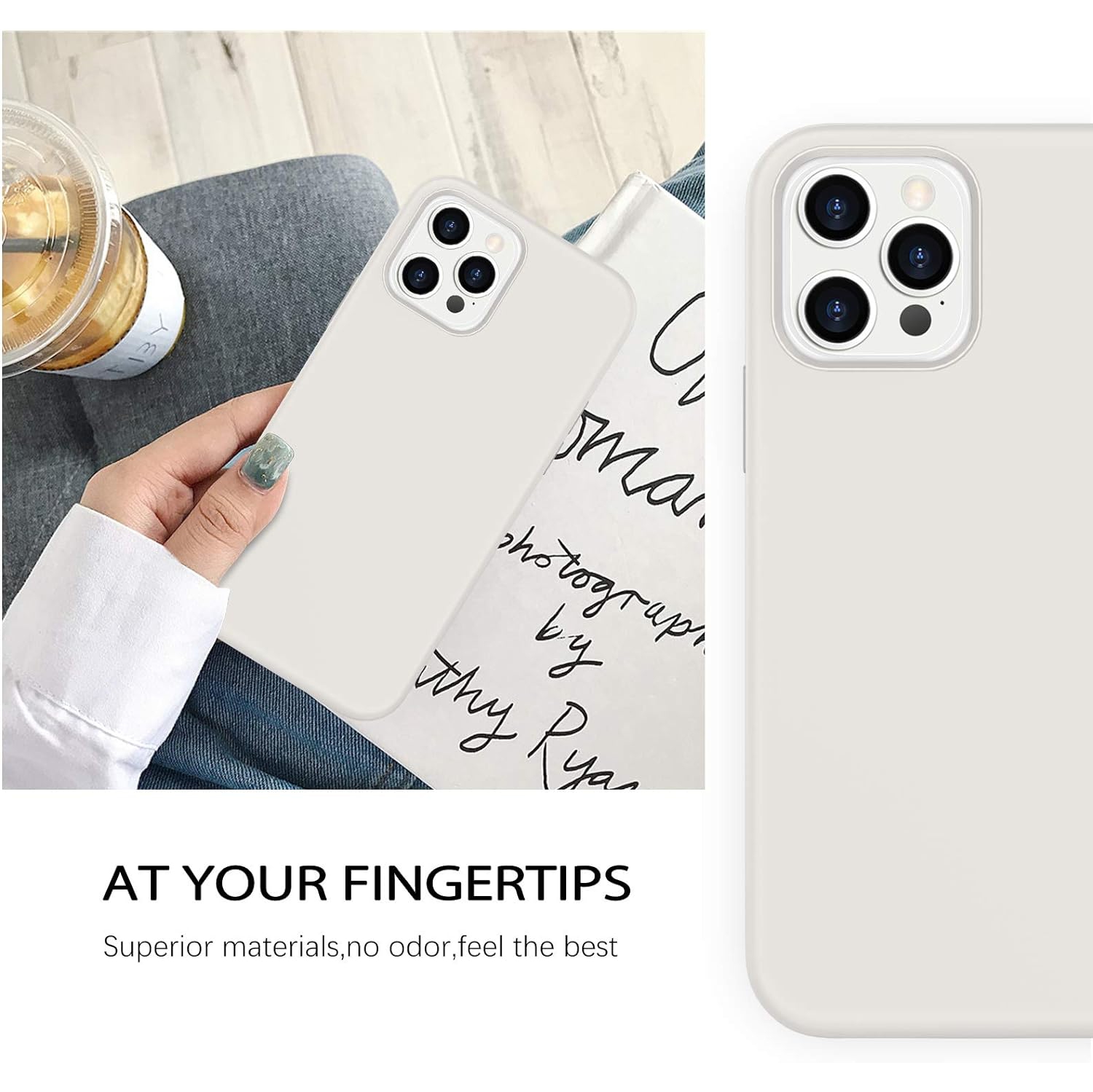 iPhone 12 Pro Max Case, Liquid Silicone Soft Gel Rubber Slim Cover with Microfiber Cloth Lining Cushion