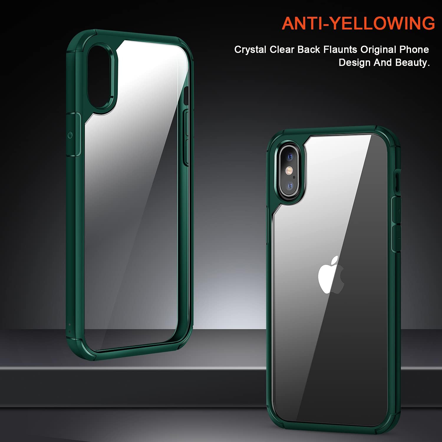 Compatible with iPhone Xs Case/iPhone X Case Crystal Clear Hard Back Soft Bumper Protective Case