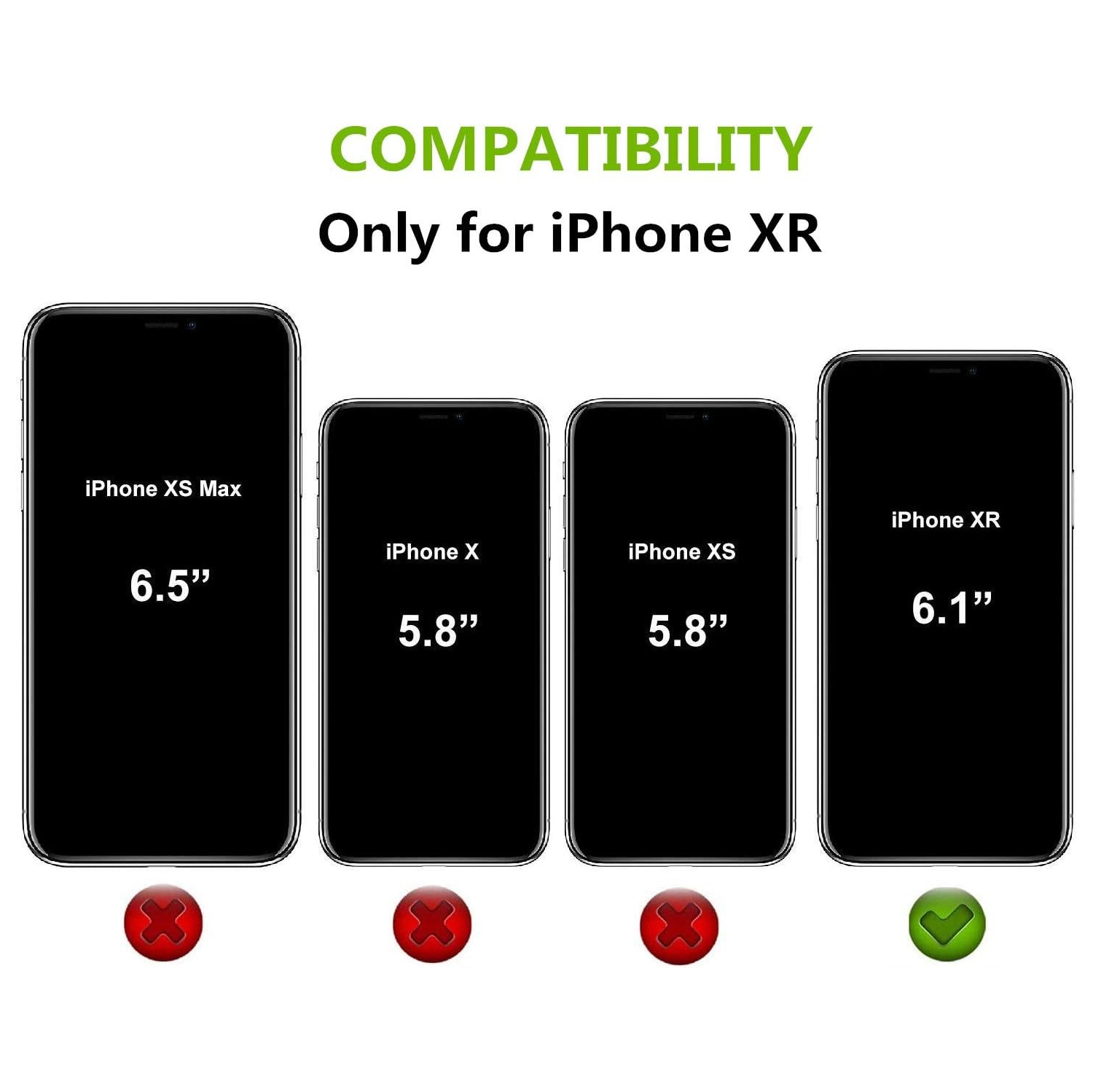 iPhone XR Wallet Case with Card Holder, 2 in 1 PU Leather Case with Magnetic Clasp Zipper Pocket Shockproof