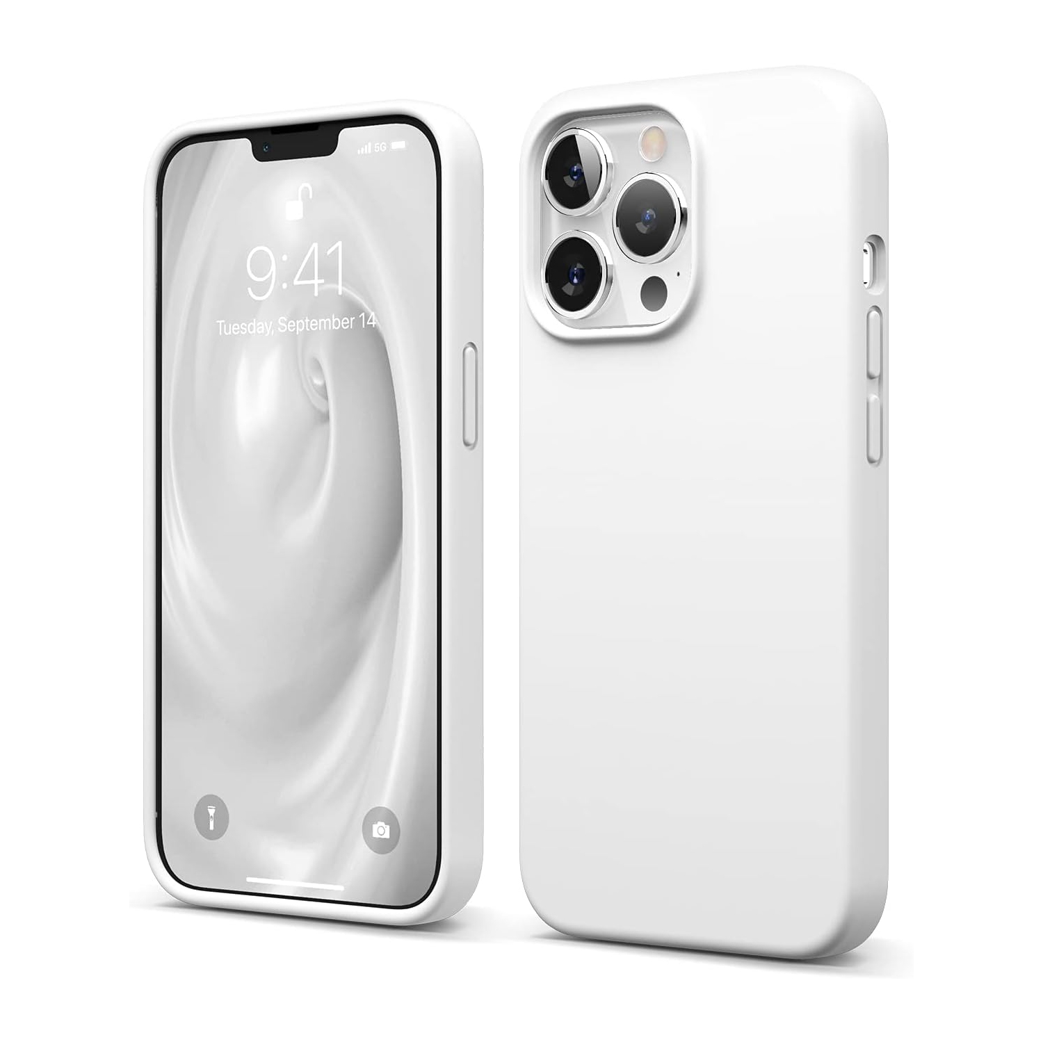 Compatible with iPhone 13 Pro Case, Liquid Silicone Case, Full Body Screen Camera Protective Cover, Shockproof,