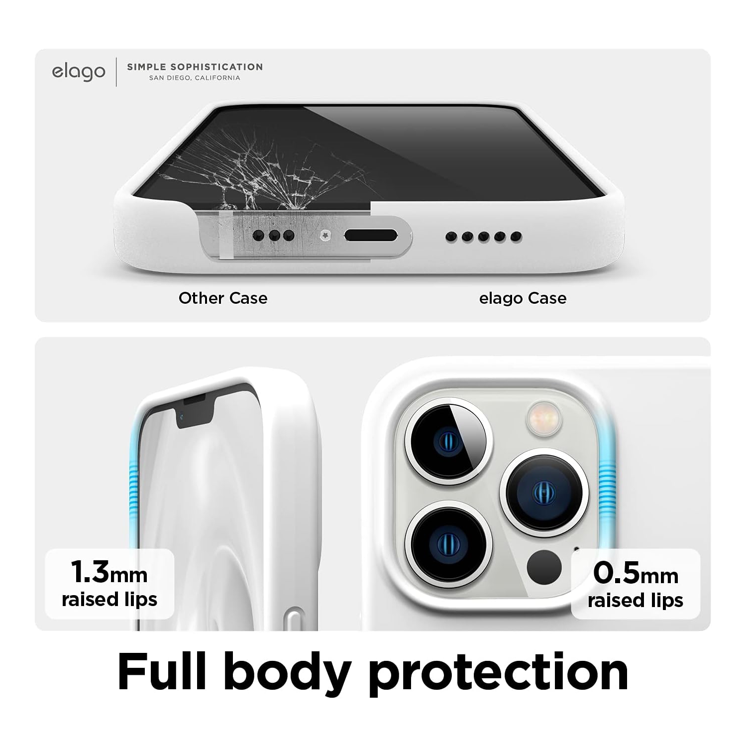 Compatible with iPhone 13 Pro Case, Liquid Silicone Case, Full Body Screen Camera Protective Cover, Shockproof,