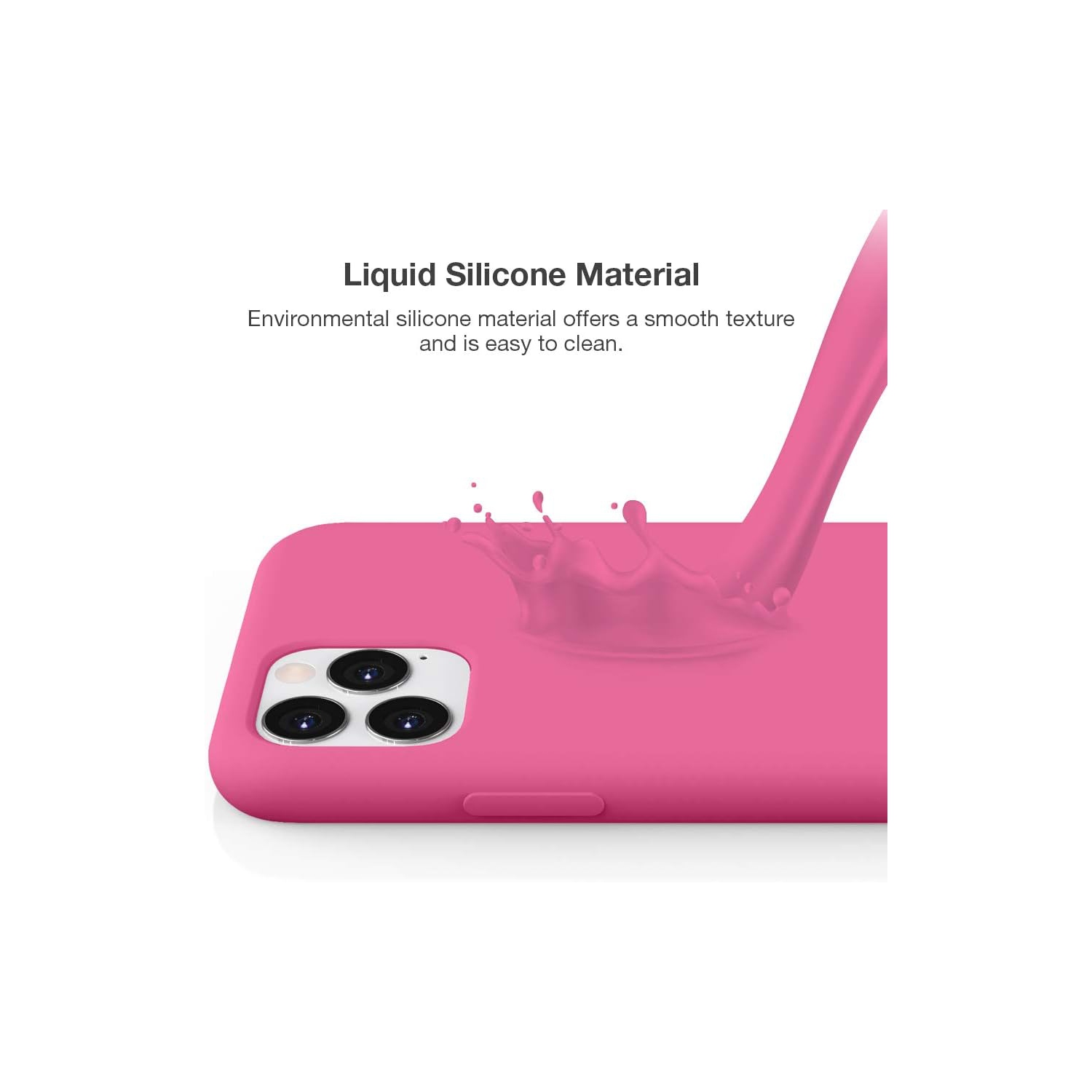 Silicone Case for iPhone 11 Pro Max, Liquid Silicone Soft Gel Rubber Shockproof Slim Shell, Full Body Protective