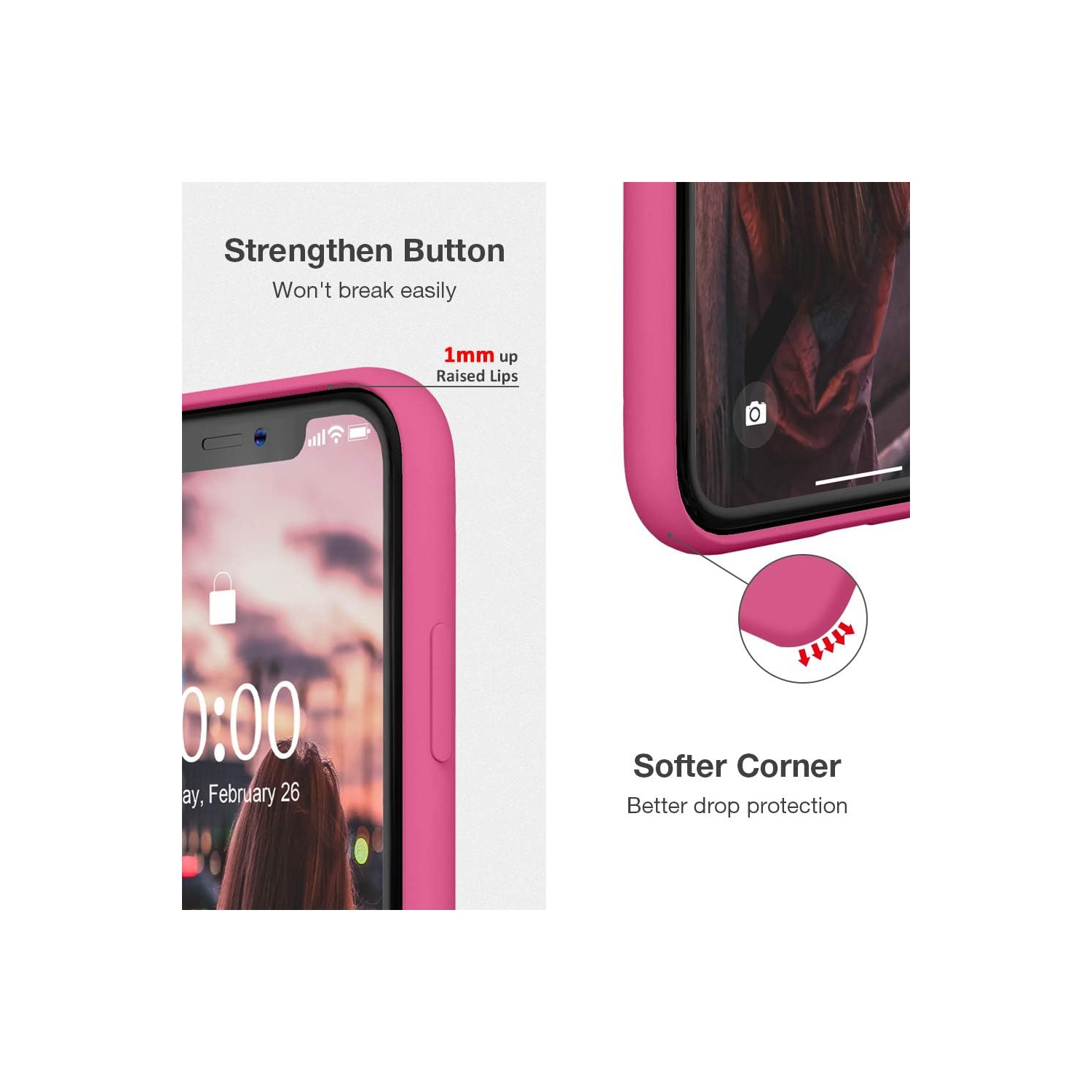 Silicone Case for iPhone 11 Pro Max, Liquid Silicone Soft Gel Rubber Shockproof Slim Shell, Full Body Protective