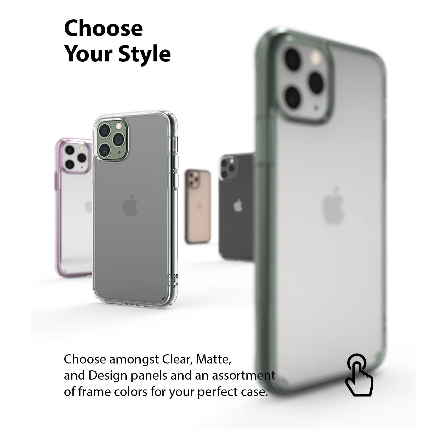 Fusion No-Smudge Matte Designed for iPhone 11 Pro Case, Clear Matte Anti-Fingerprint Protective Cover -