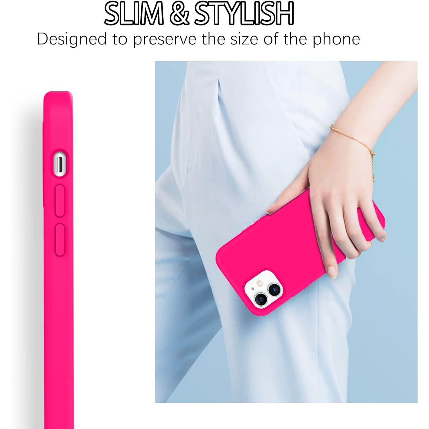 iPhone 12 Case,iPhone 12 Pro Case 6.1", Liquid Silicone Soft Gel Rubber Slim Cover Microfiber Cloth Lining