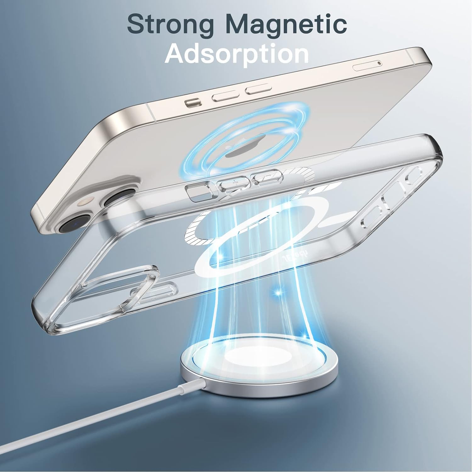 Magnetic Case for iPhone 13 Mini 5.4-Inch Compatible with MagSafe Wireless Charging, Shockproof Phone Bumper