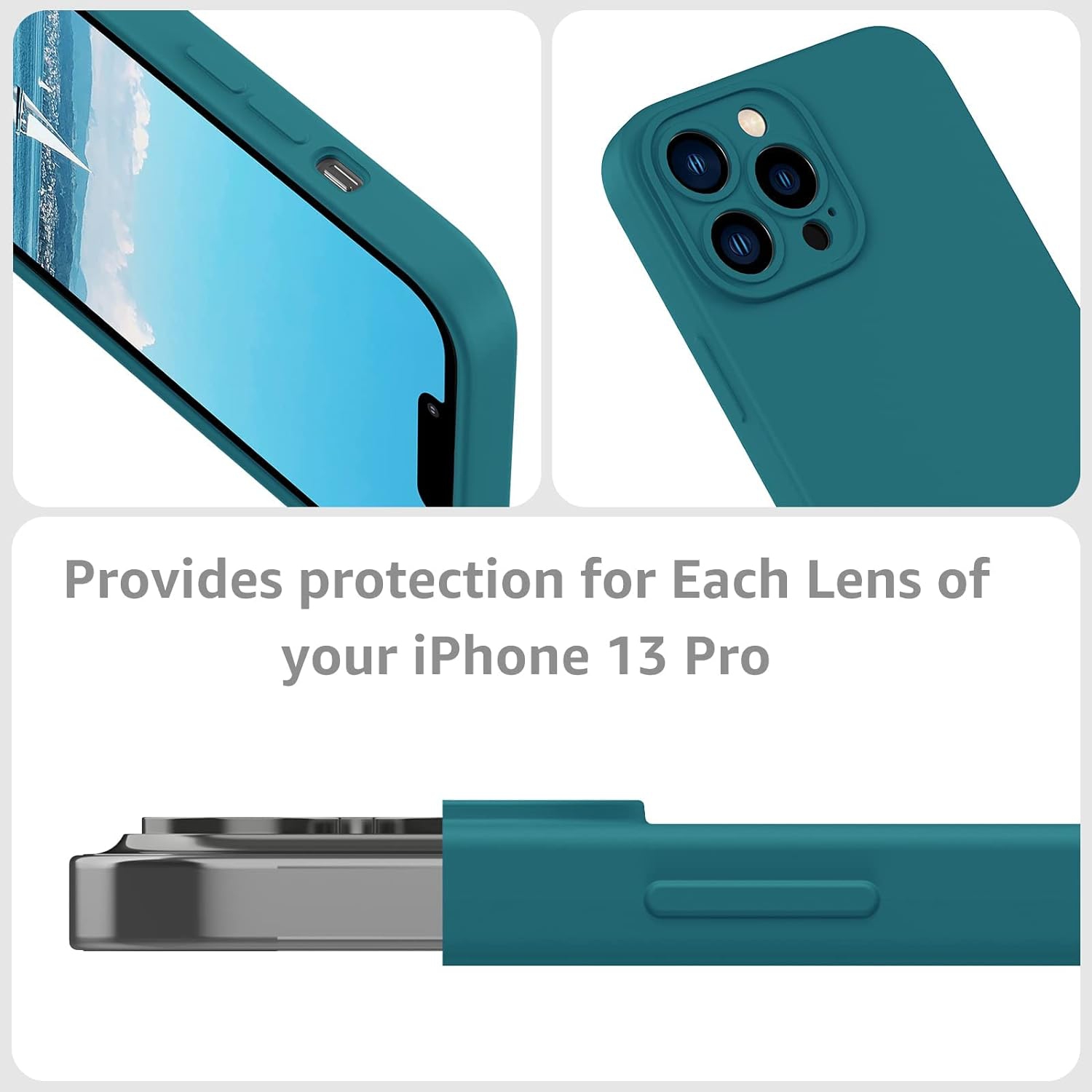 Silicone Magnetic Case for iPhone 13 Pro Mag Series Case Silicone Phone Case with Microfiber Lining for iPhone