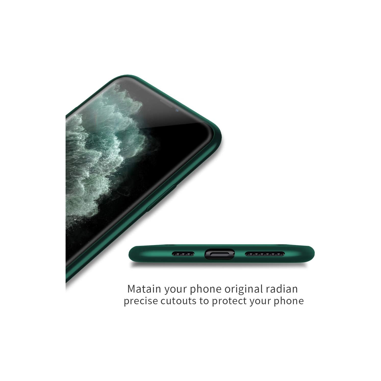 iPhone 11 Pro Max Case,Slim Fit Soft TPU Matte Surface Ultra Thin Phone Case Lightweight Protective Back Cover