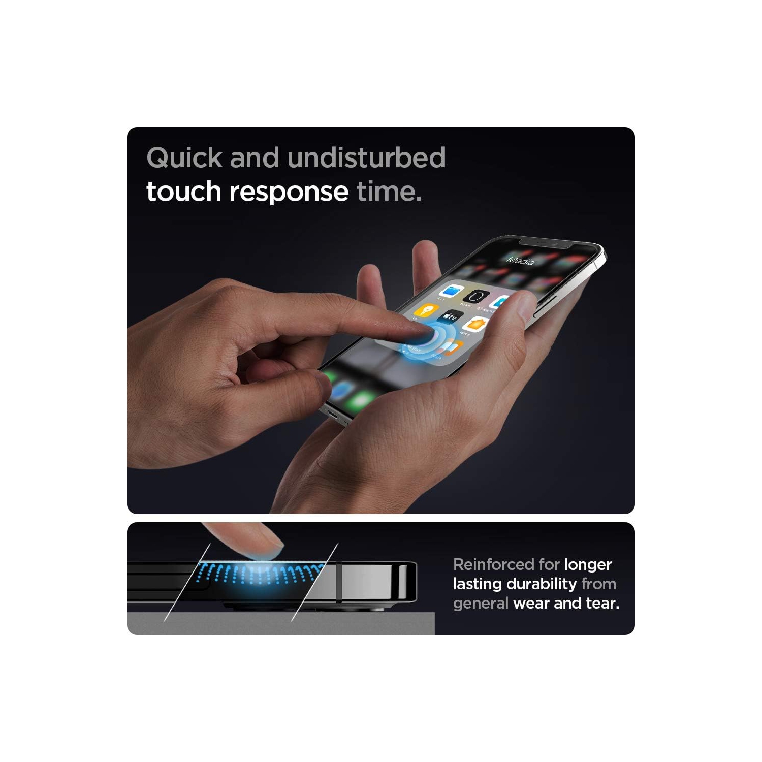 Tempered Glass Screen Protector [GlasTR EZ FIT] Designed for iPhone 12 / iPhone 12 Pro [6.1 inch] [Case