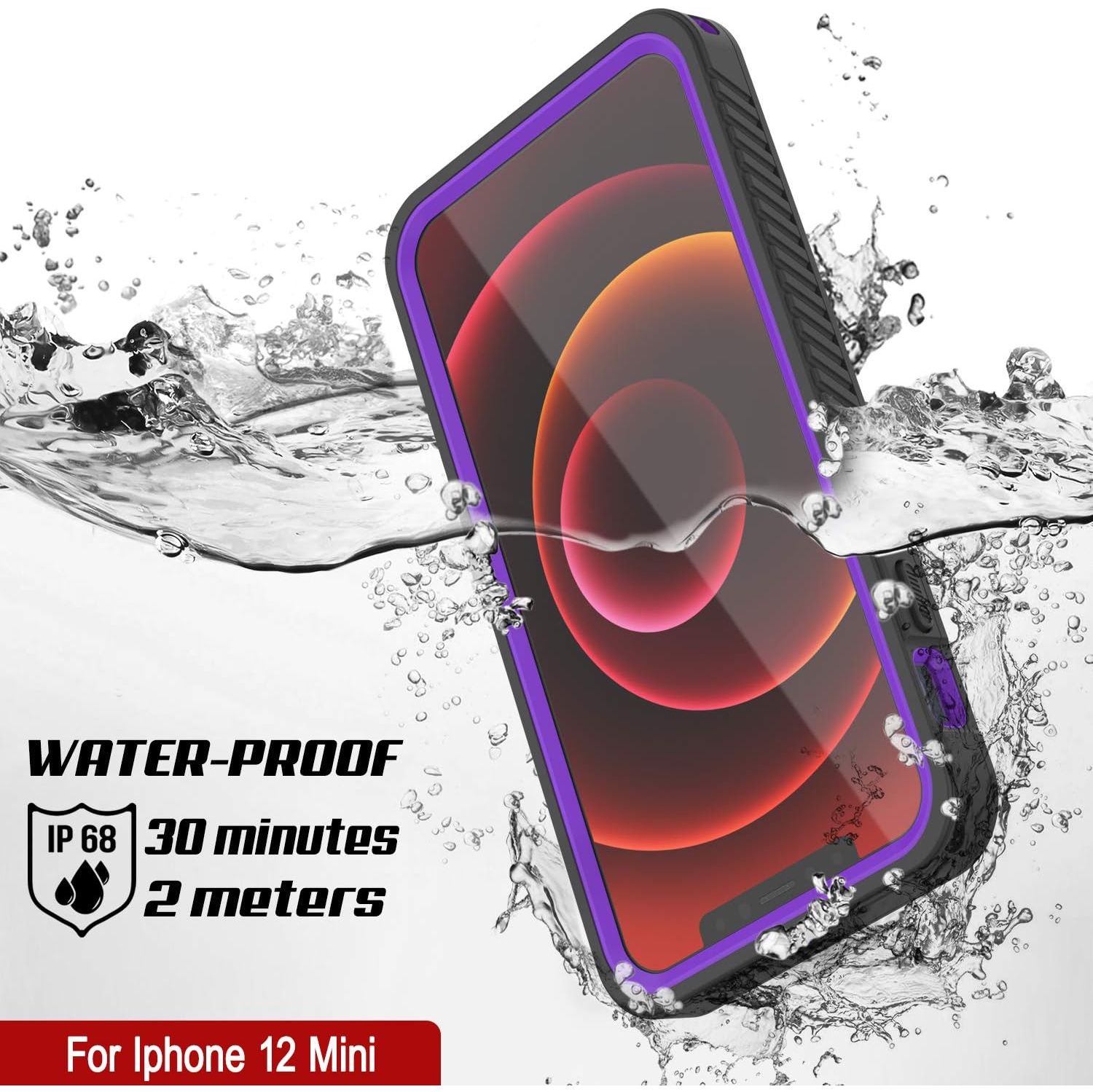 for iPhone 12 Mini Waterproof Case [Extreme Series] [Slim Fit] [IP68 Certified] [Shockproof] [Snowproof] Armor