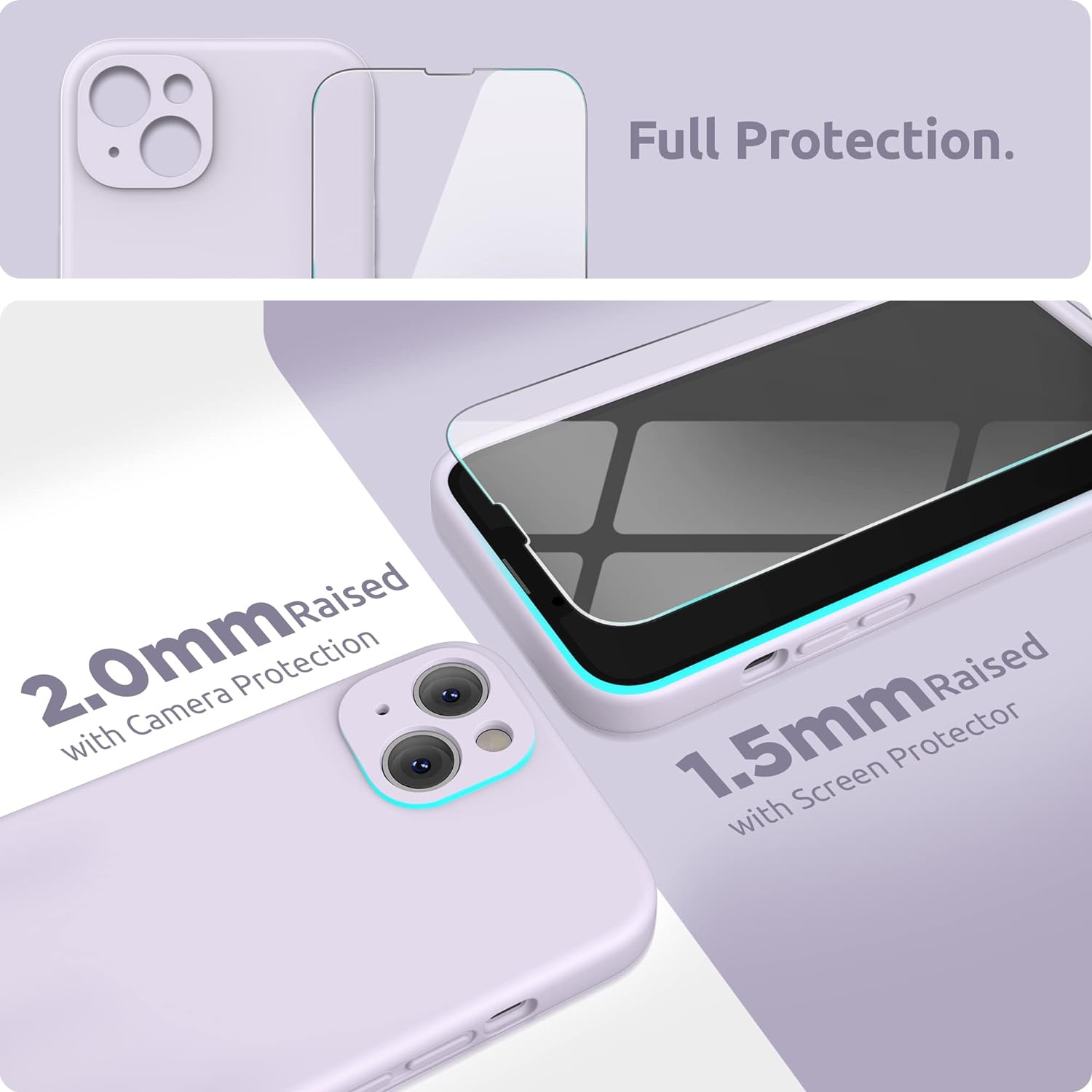 Designed for iPhone 13 Mini Case, Liquid Silicone Soft Gel Rubber