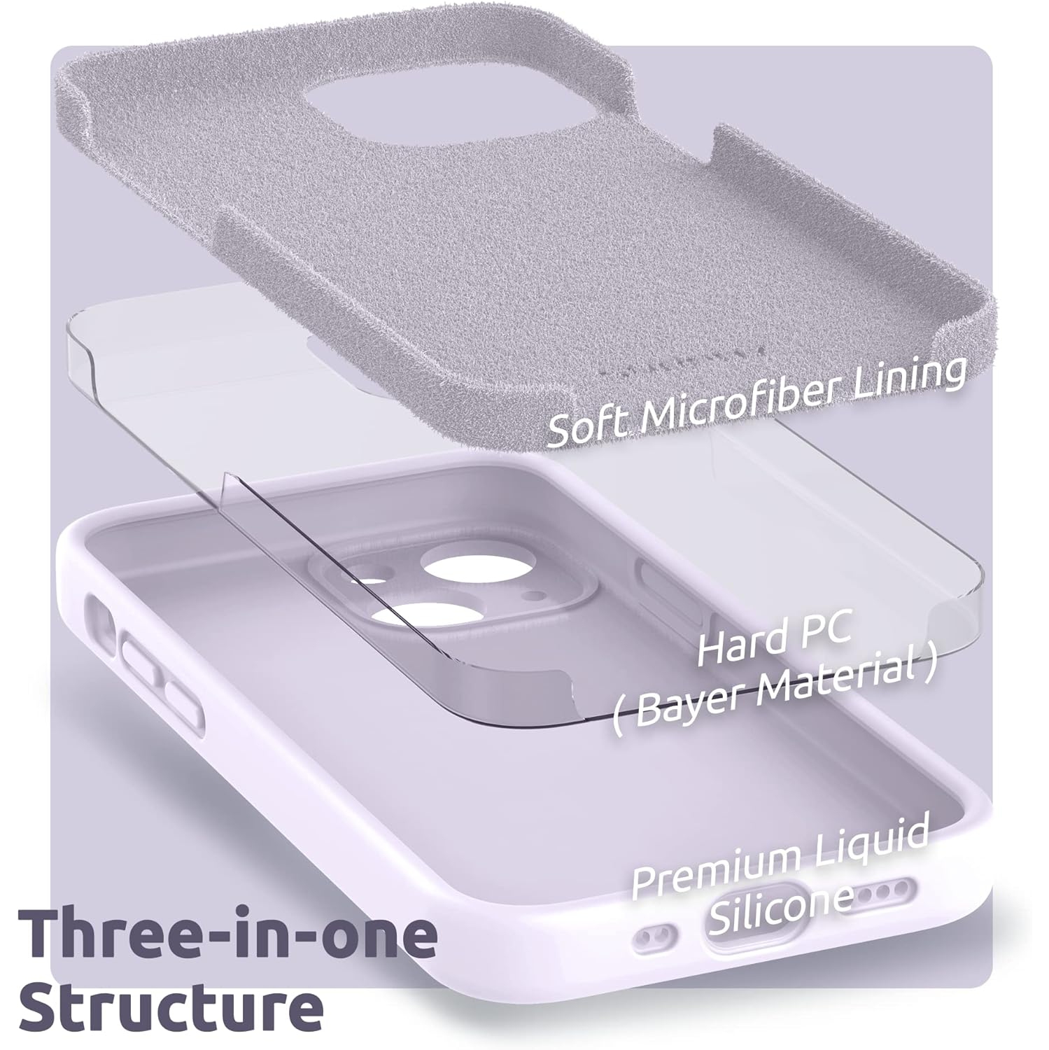 Designed for iPhone 13 Mini Case, Liquid Silicone Soft Gel Rubber