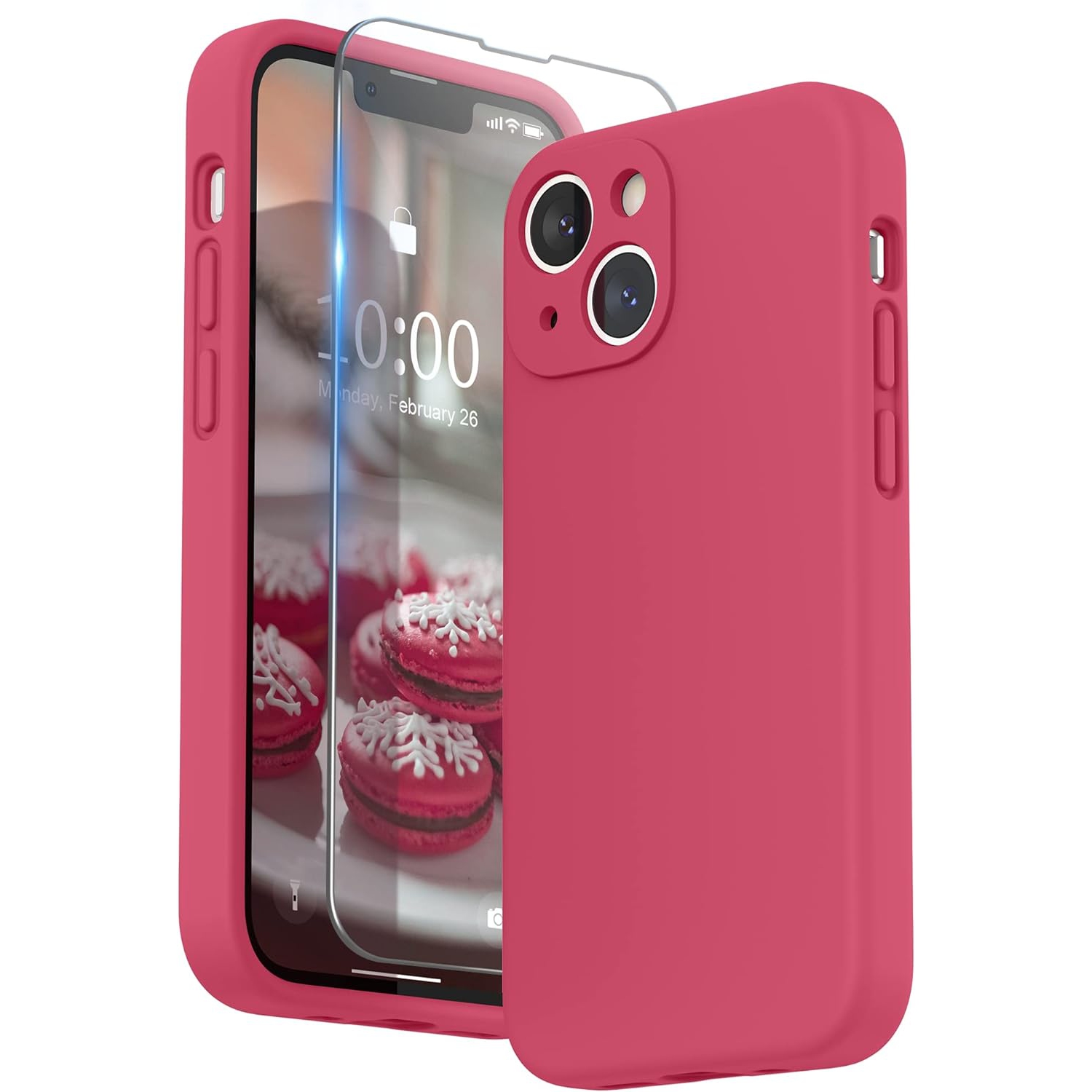 Designed for iPhone 13 Mini Case with Screen Protector, Liquid