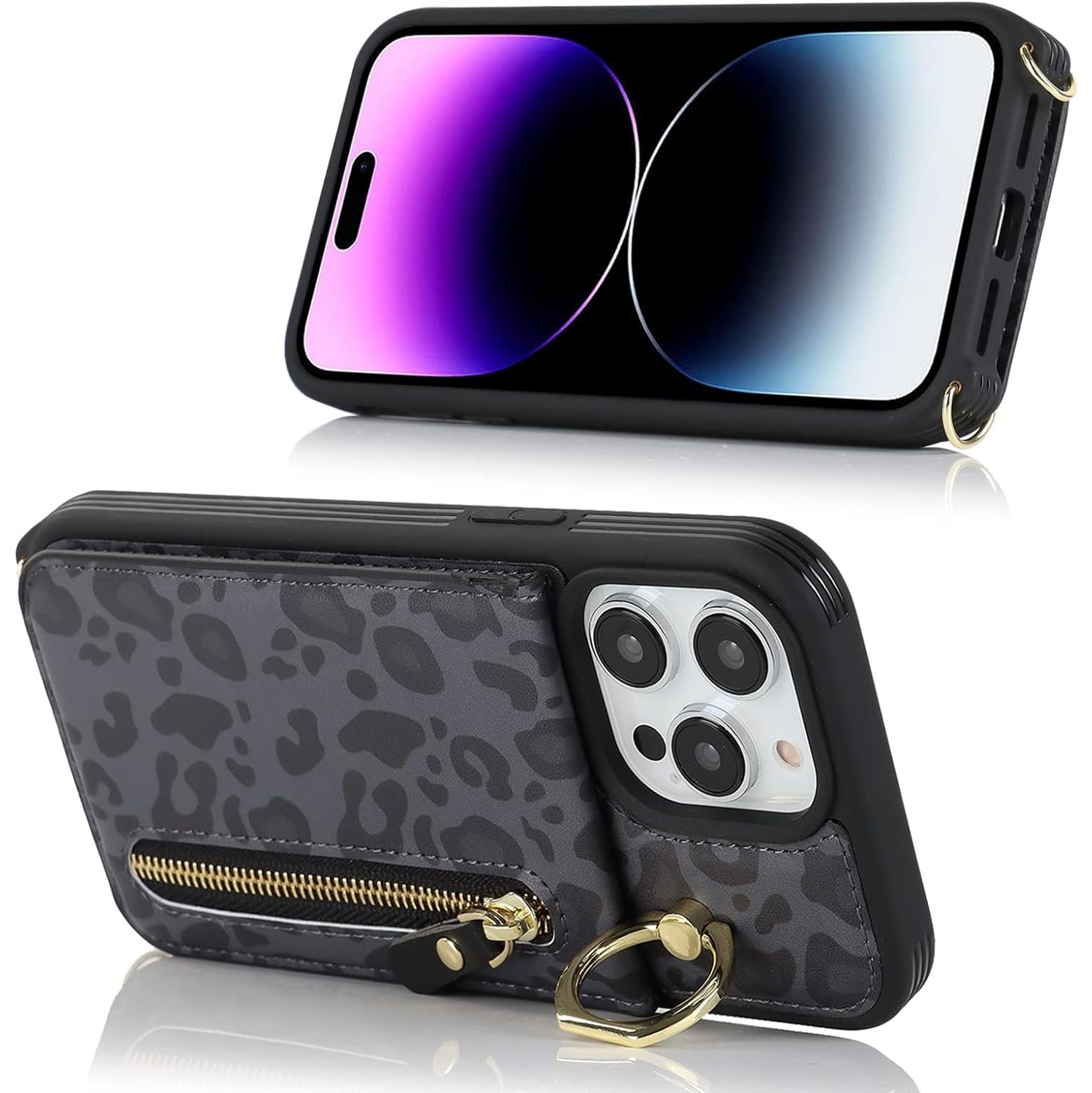 iPhone 14 Pro Max Case for Women with Card Holder,iPhone 14 Pro Max Phone Case Wallet with Strap,Crossbody