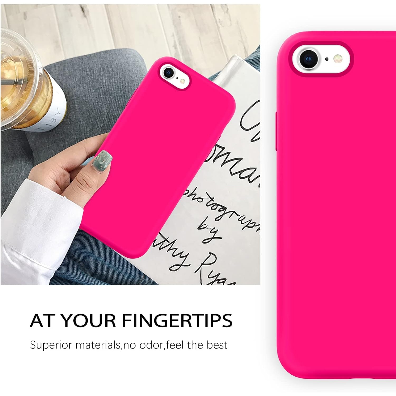 iPhone SE 2022 Case,iPhone SE 2020 Case,iPhone 8/7 Case,Liquid Silicone Soft Gel Rubber with Microfiber Cloth