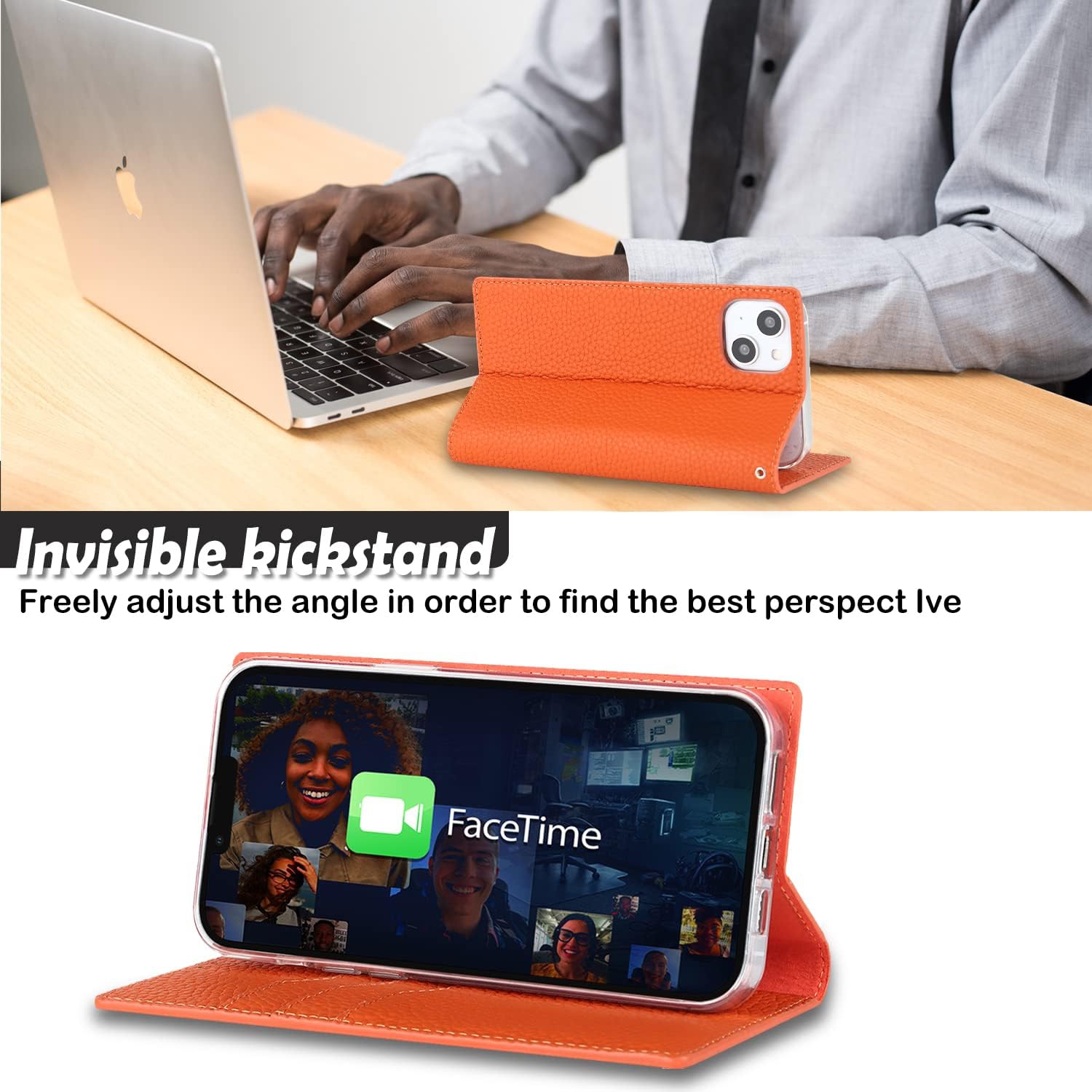 etui iPhone 14 Case Wallet Genuine Leather,iPhone 13 Phone case with Card Holder for Women,Etui portefeuille