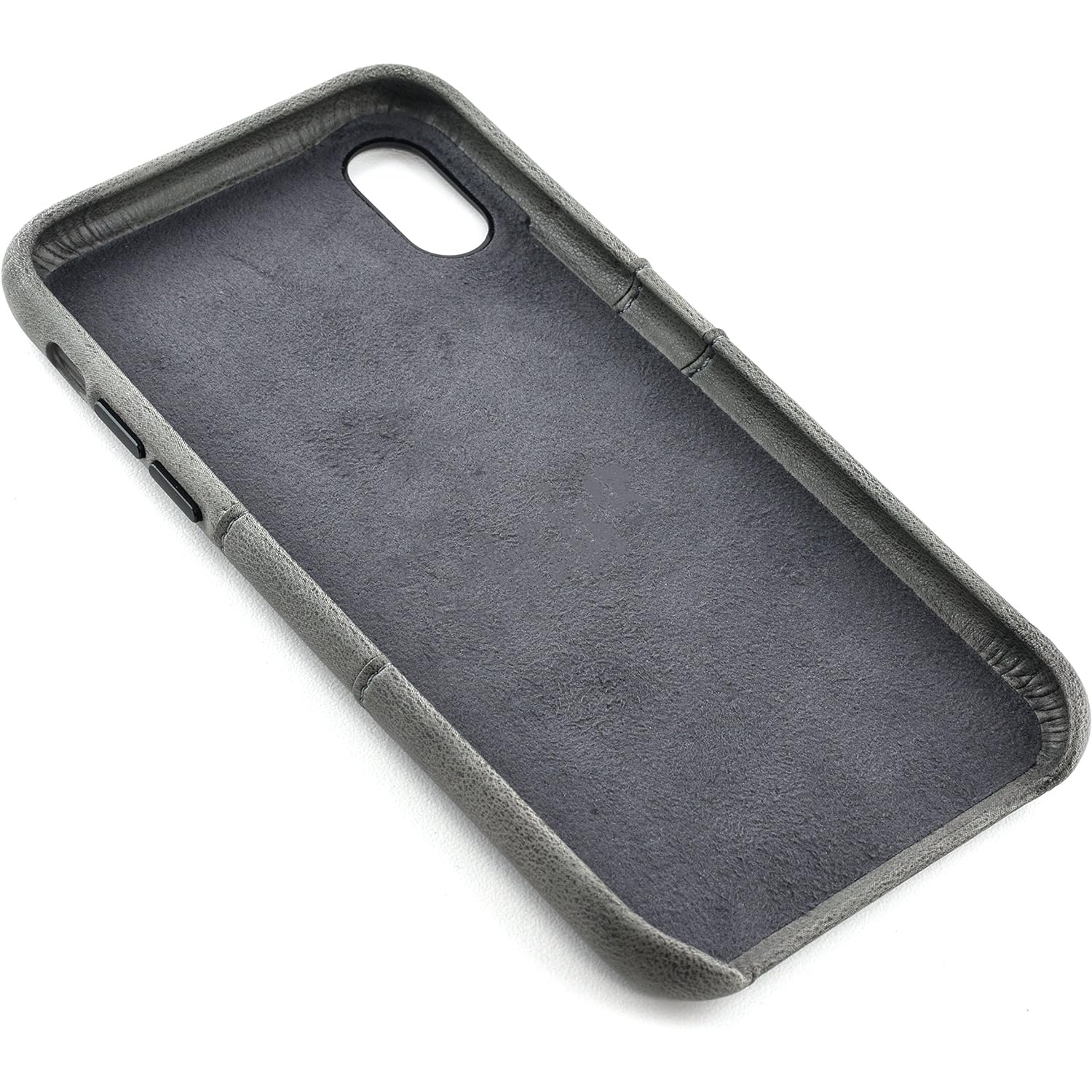 Exec Wallet Case for iPhone X/XS: Slim Vintage Synthetic Leather Card Case with 2 Card Holder Slots, Simple