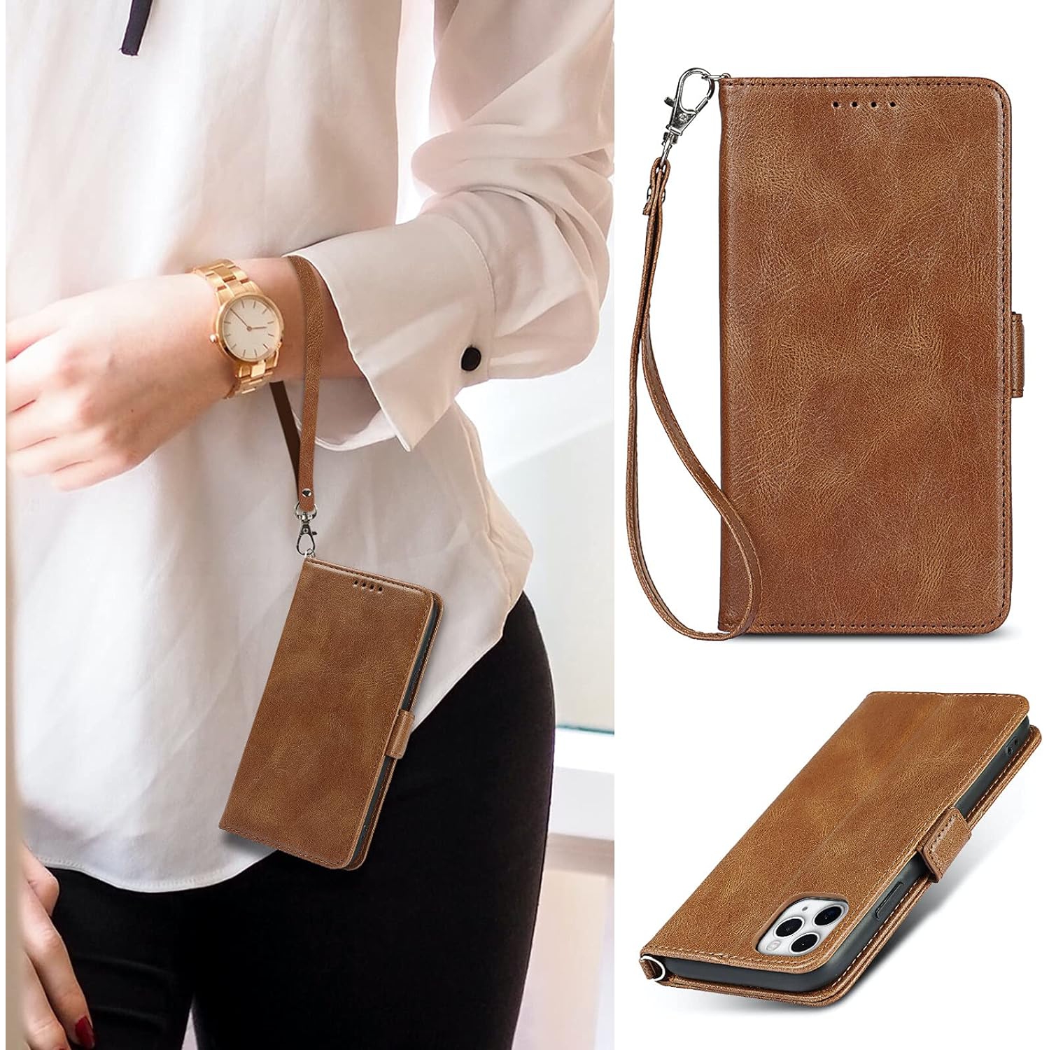 iPhone 11 Pro Wallet Case,[RFID Blocking] Premium Leather Credit Card Holder Magnetic Flip Kickstand Wallet