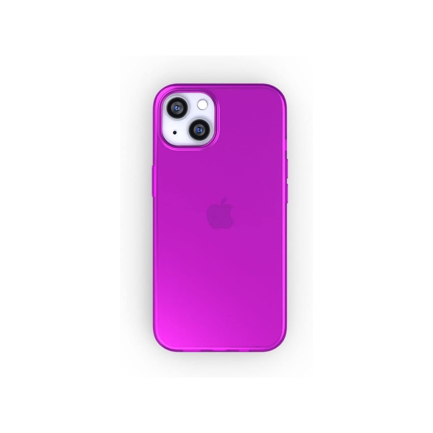 - iPhone 13 Mini Neon Purple Clear Protective Case, TPU and Polycarbonate Shock-Absorbing Bright Cover -