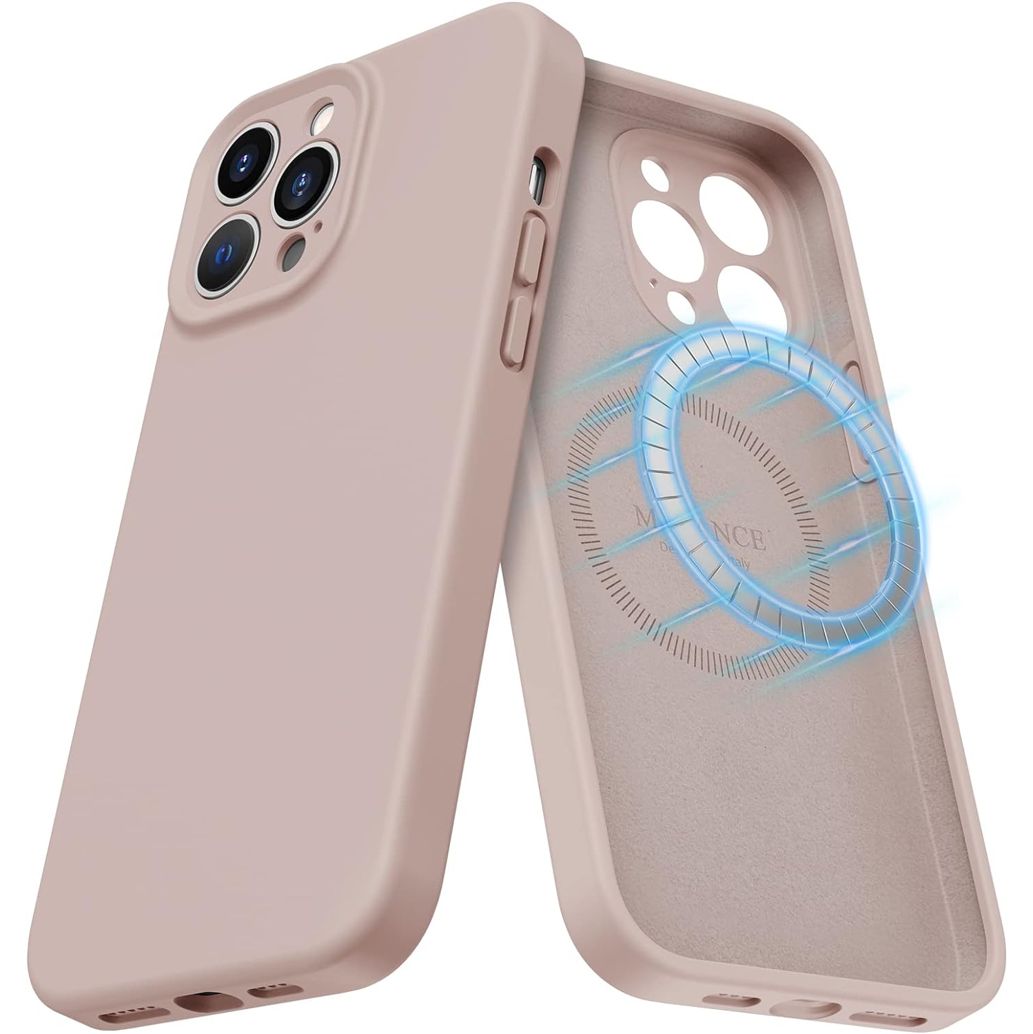 Silicone Magnetic Case for iPhone 13 Pro Mag Series Case Silicone Phone Case with Microfiber Lining for iPhone