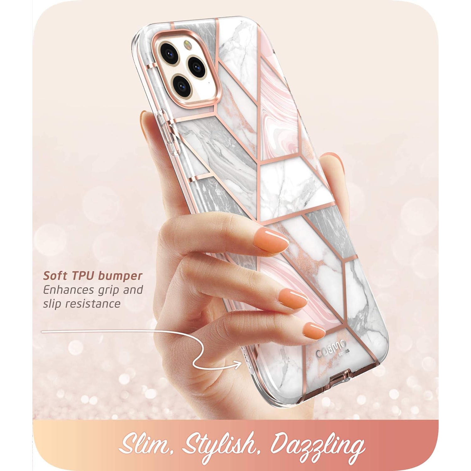 Cosmo Series Case for iPhone 11 Pro Max 2019 Release, Slim Full-Body Stylish Protective Case with Built-in
