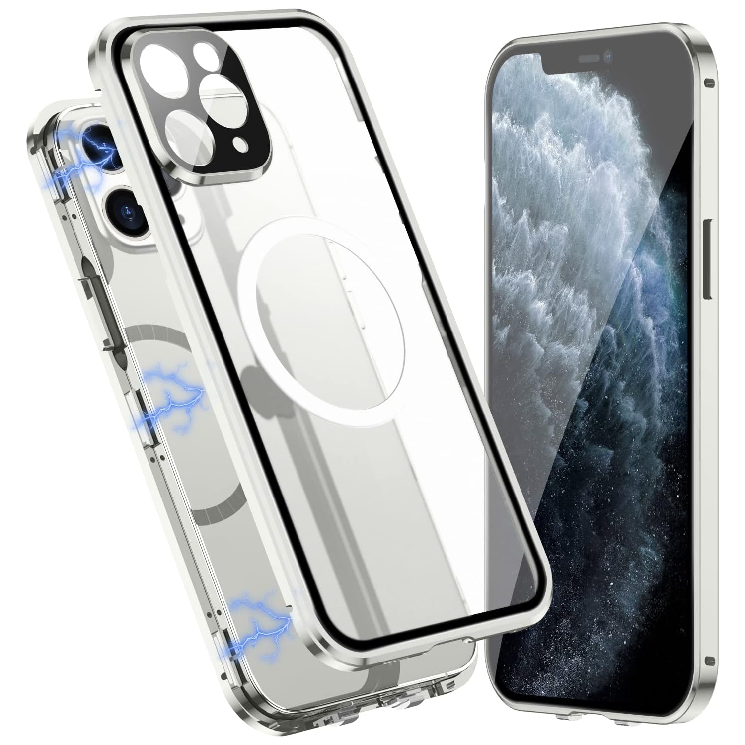 Case for iPhone 11 Pro, Compatible with Magsafe 360 Degree Full Body Protection Case Magnetic Attraction Metal