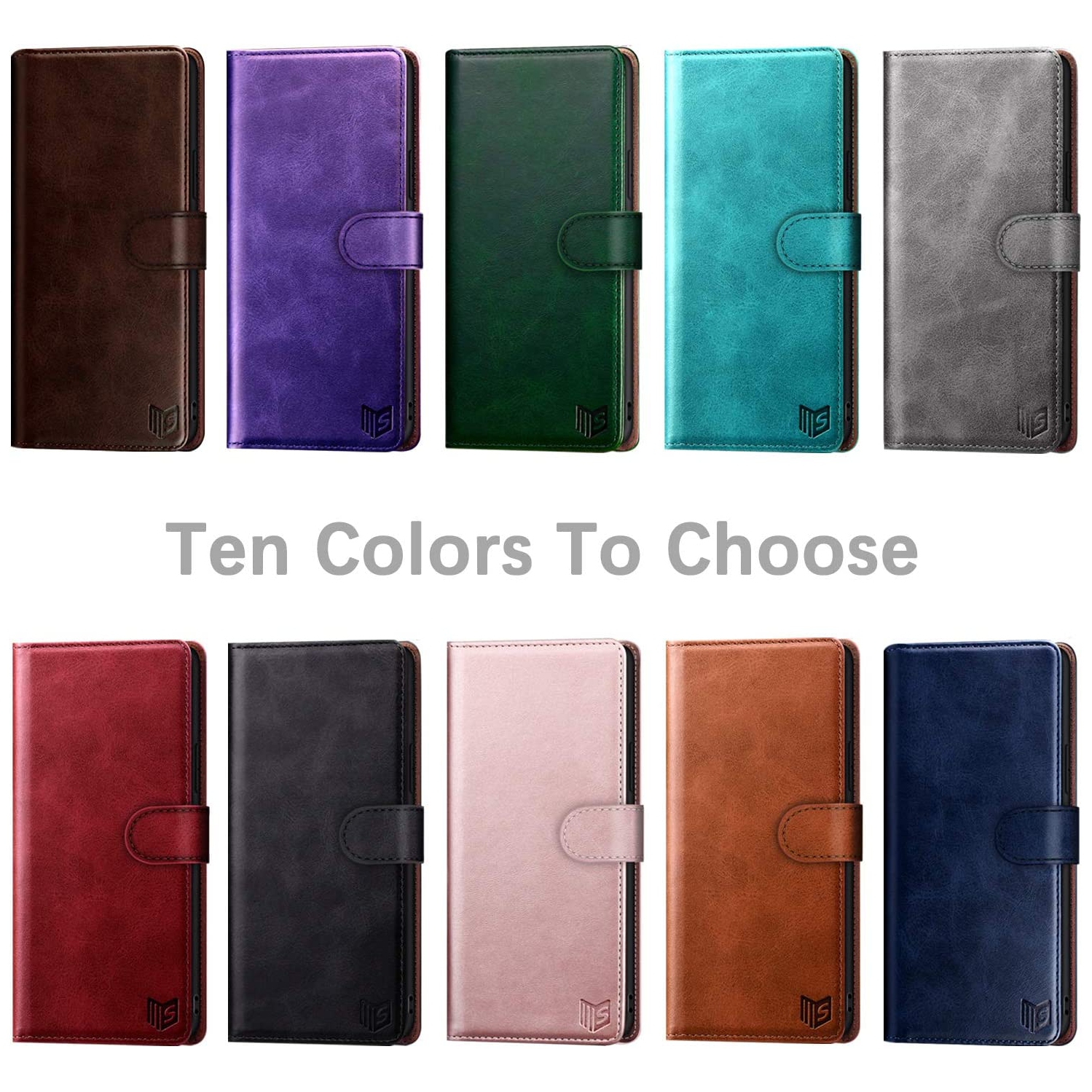 for iPhone 11 Pro Max 6.5" with RFID Blocking Leather Wallet case Credit Card Holder, Flip Folio Book Phone