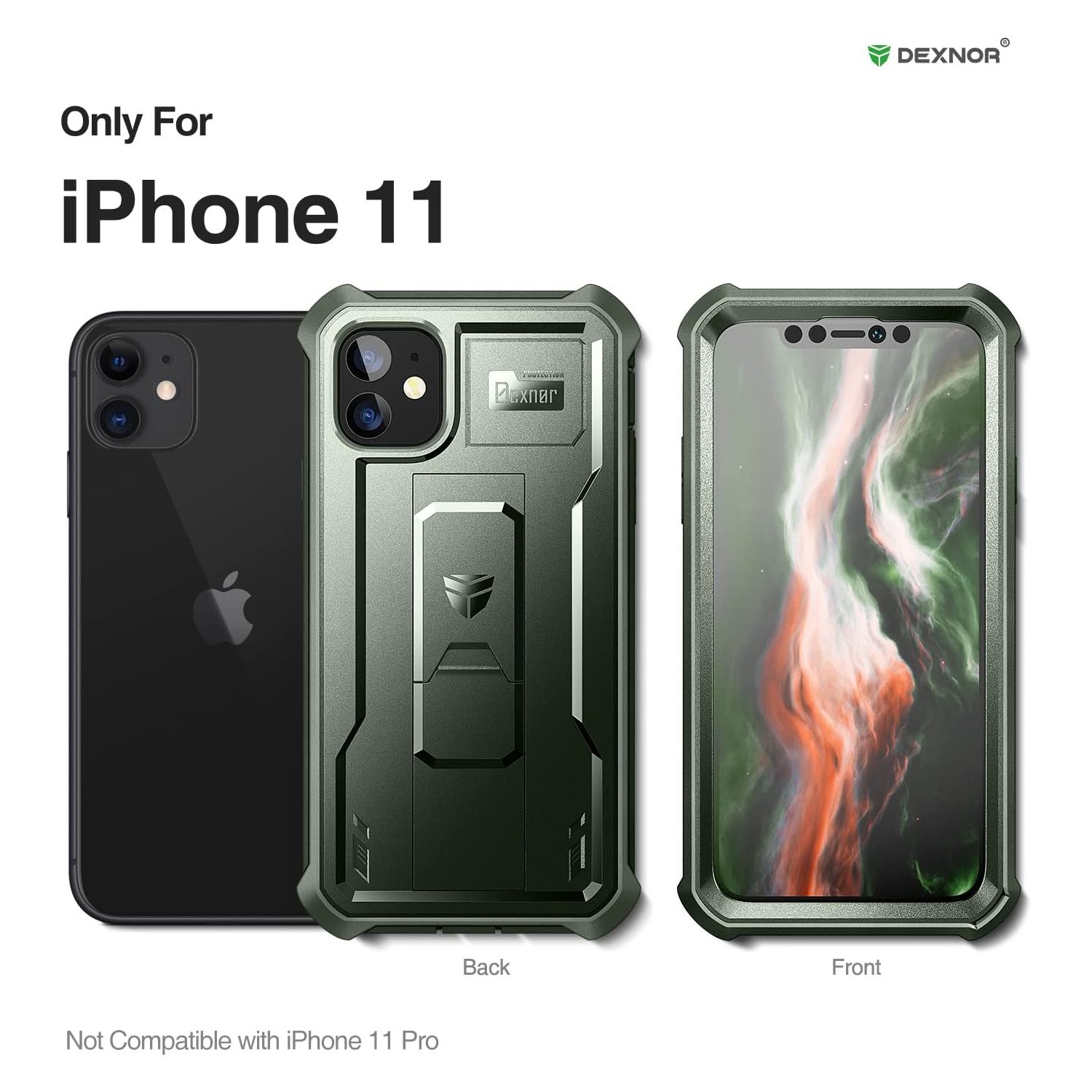 Case for iPhone 11 6.1 inch 360 Full Body Heavy Duty Rugged Shockproof Military Drop Tested Protective Cover