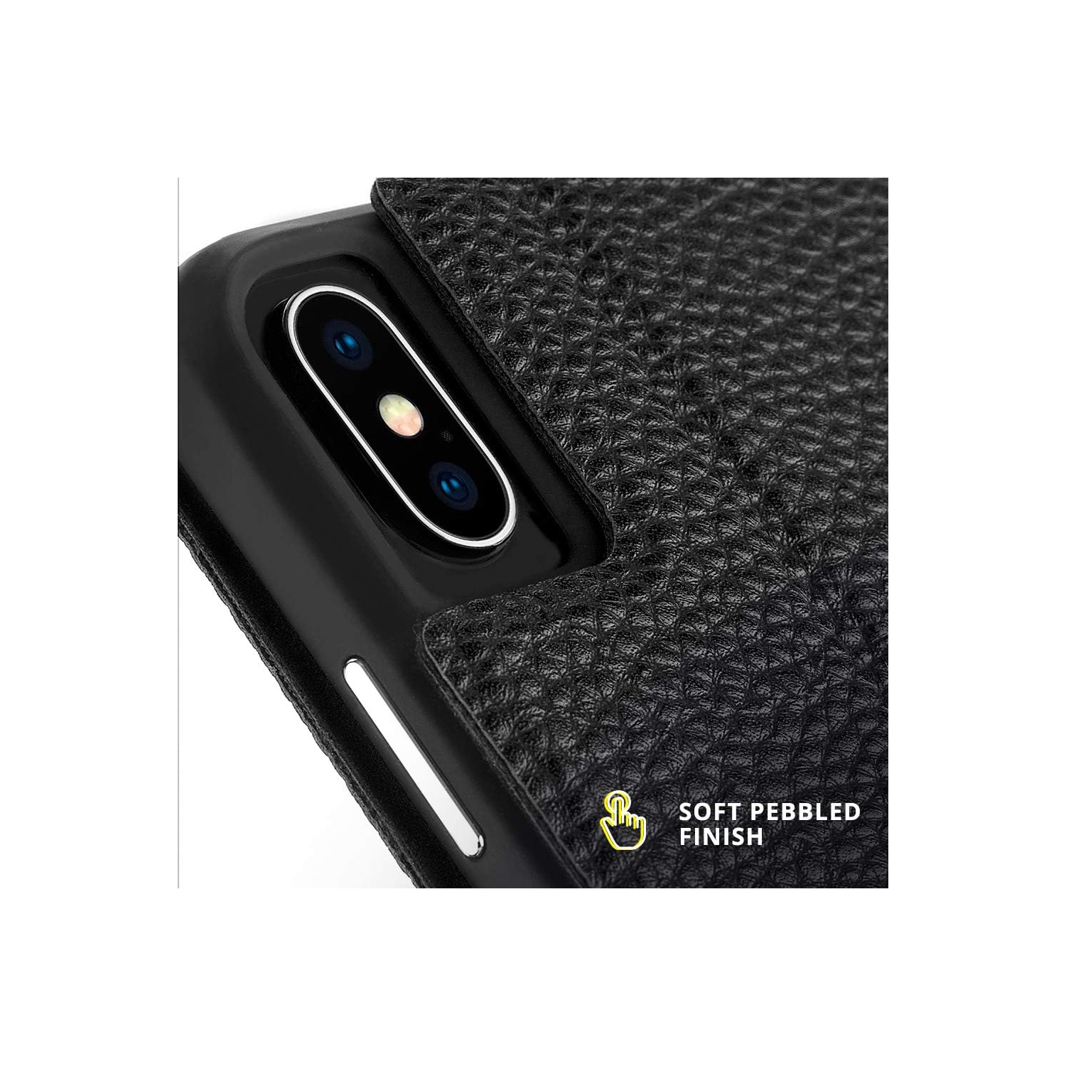 - iPhone Xs Wallet Folio Case - Barely There Folio - iPhone 5.8 - Black Folio