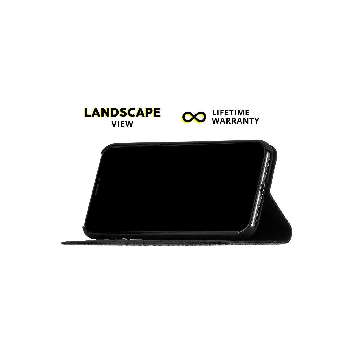 - iPhone Xs Wallet Folio Case - Barely There Folio - iPhone 5.8 - Black Folio