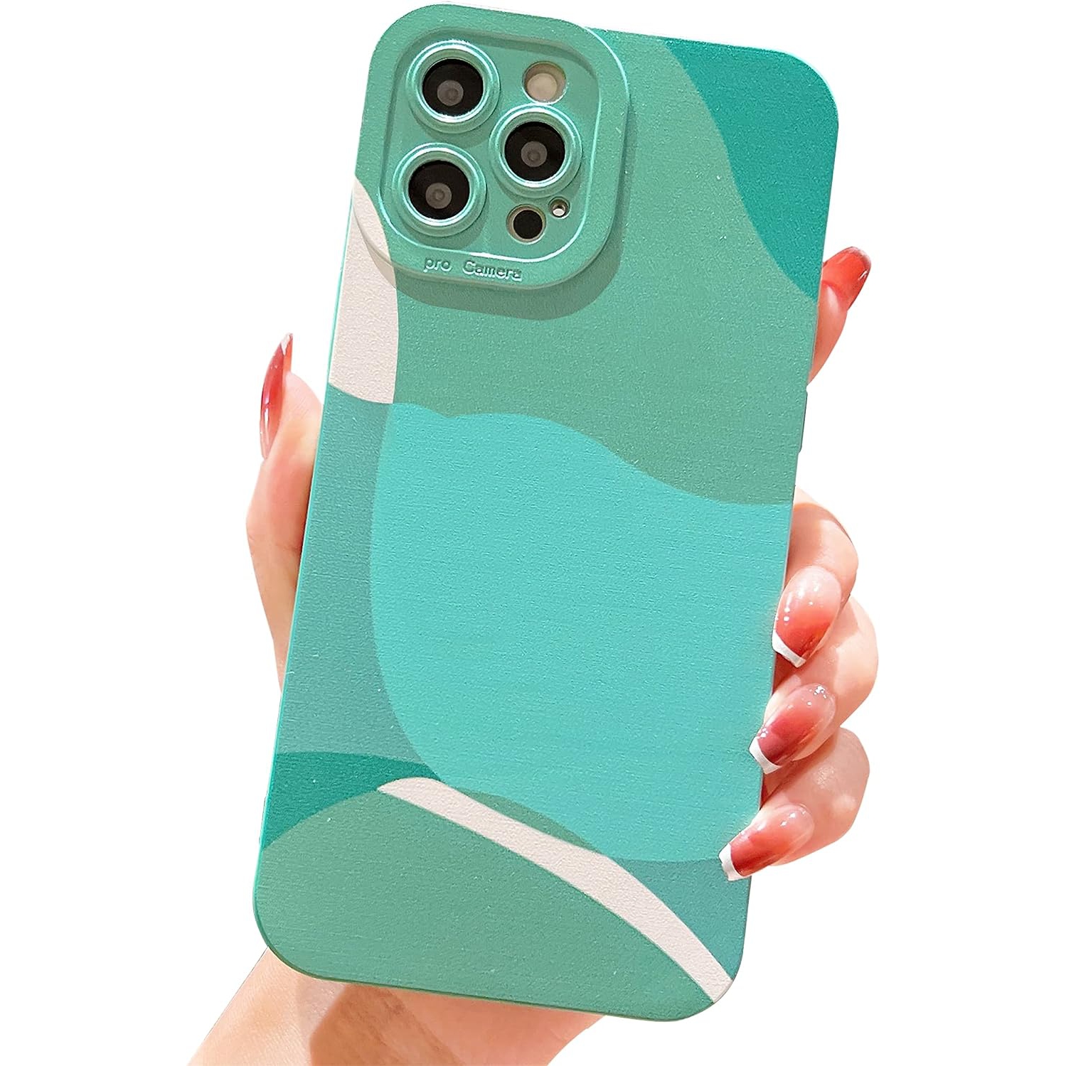 Compatible with iPhone 13 Pro Case 6.1 Inch, Cute Painted Art Full Camera Lens Protective Slim Soft Shockproof