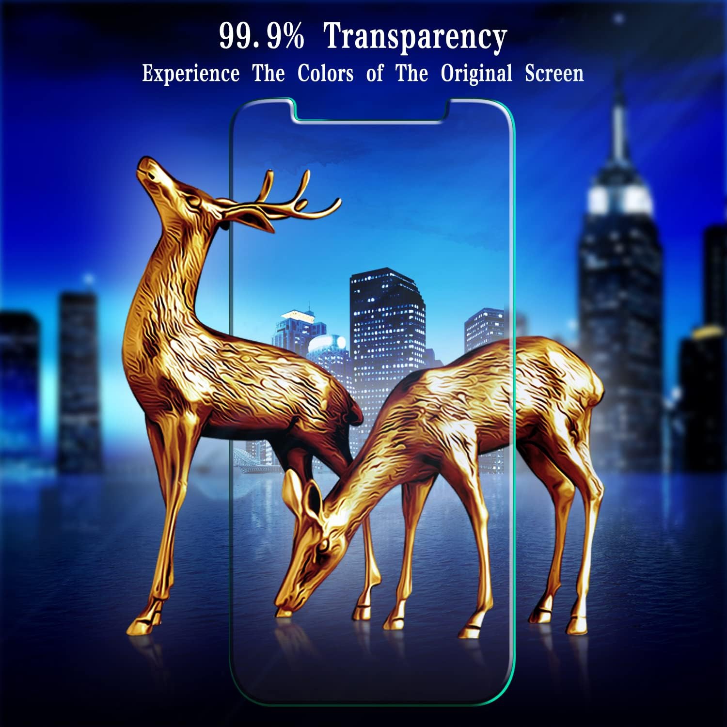 Paquet de 2] Protecteur d'écran pour iPhone 11 Pro Max et iPhone XS Max en verre trempé, compatible avec les étuis