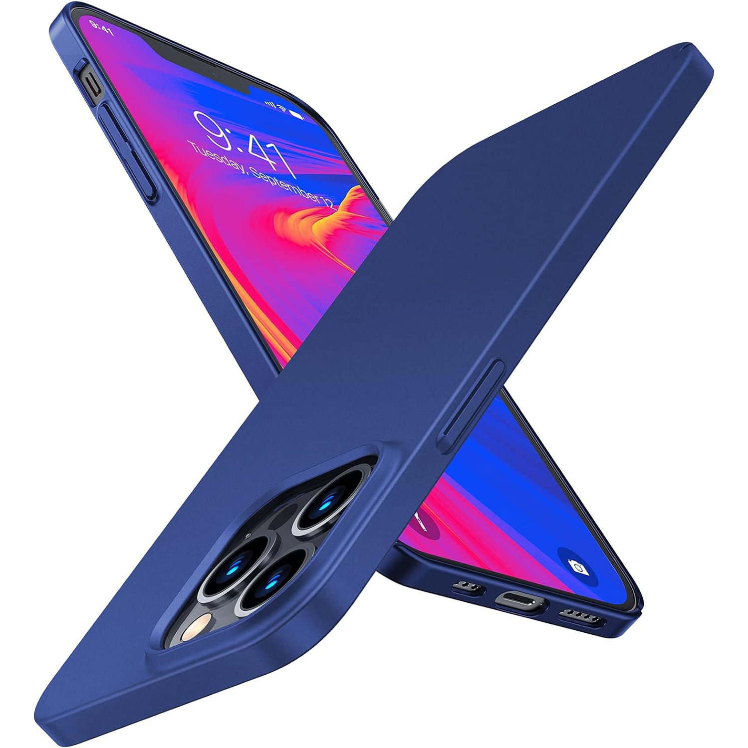 Slim Fit Compatible with iPhone 13 Pro Case 6.1 inches, [Ultra-Thin] Matte Finish Grip [Velvety Texture] Silky