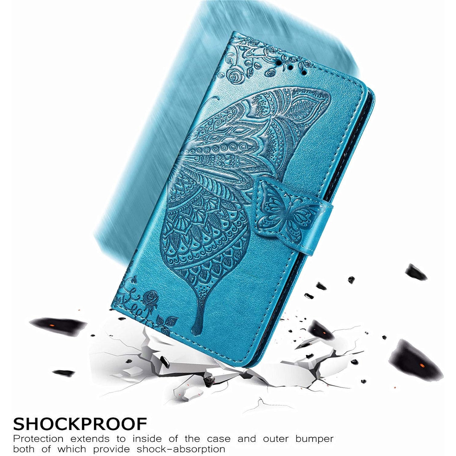 iPhone 12 Mini Case, Design for iPhone 12 Mini Case with Card Holder Stand Kickstand for Women Girls