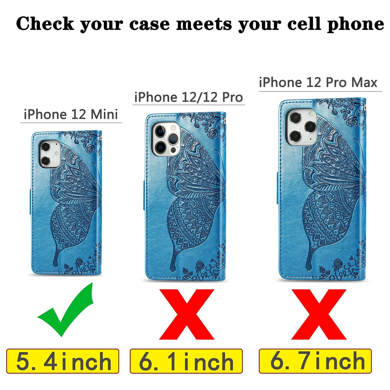 iPhone 12 Mini Case, Design for iPhone 12 Mini Case with Card Holder Stand Kickstand for Women Girls