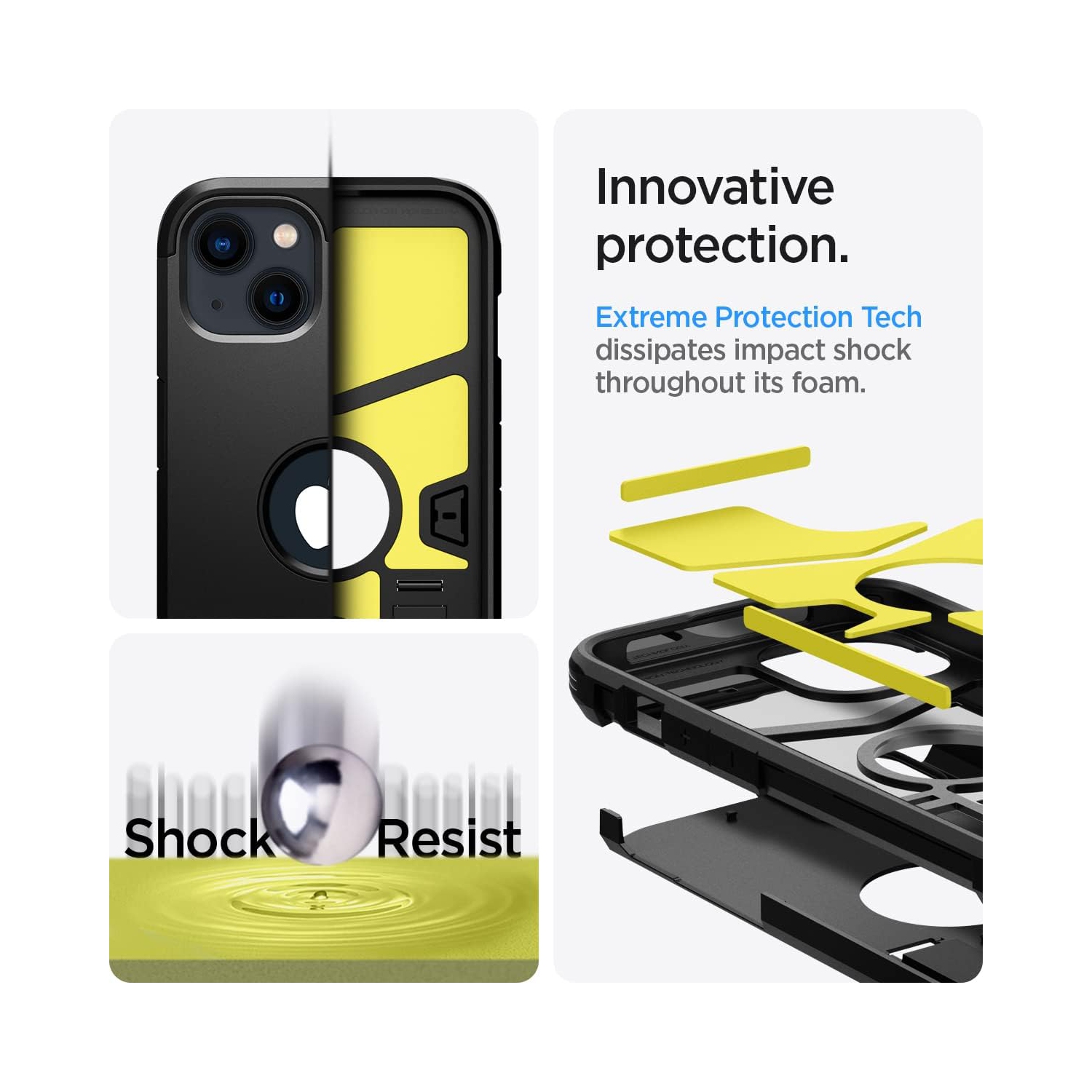 Tough Armor [Extreme Protection Tech] Designed for iPhone 13 Mini Case - Black