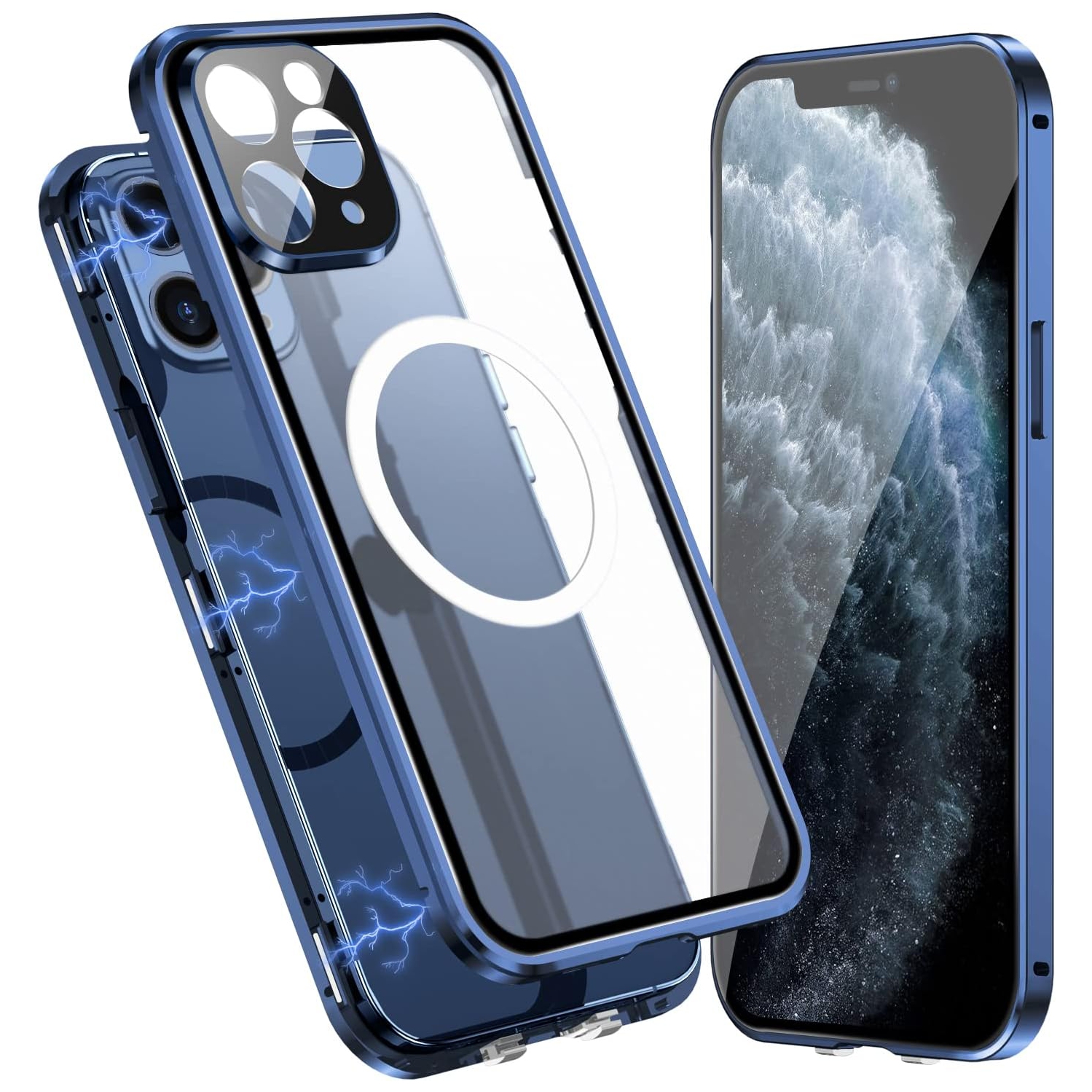 Case for iPhone 11 Pro, Compatible with Magsafe 360 Degree Full Body Protection Case Magnetic Attraction Metal