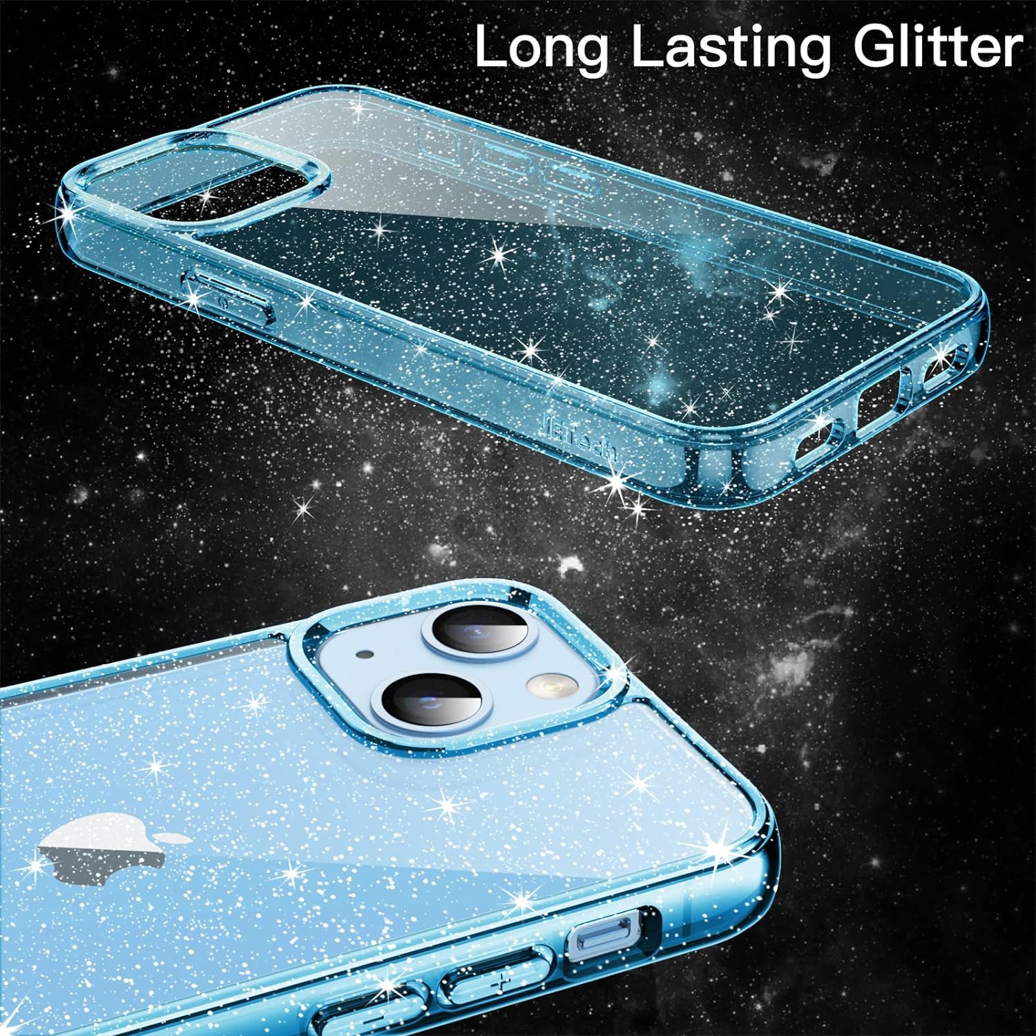 Glitter Case for iPhone 14 Plus 6.7-Inch, Bling Sparkle Shockproof Phone Bumper Cover, Cute Sparkly for Women