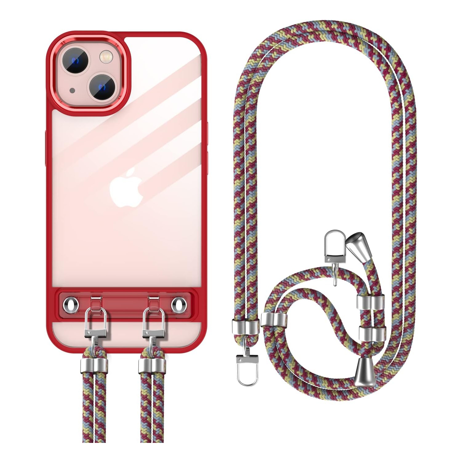 for iPhone 14 Plus 6.7 inch Phone Case with Detachable Strap, Crossbody Phone Case with Adjustable Lanyard,